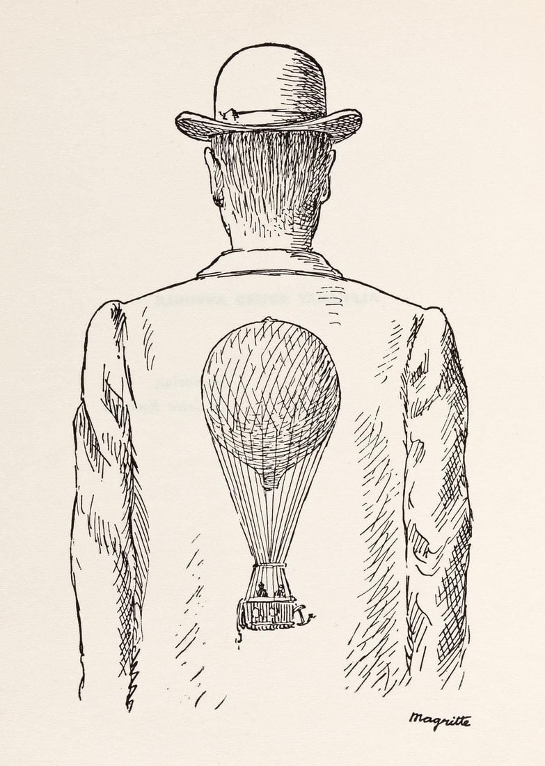 Rene Magritte, Composition, Dix dessins de Rene Magritte, Limited Edition Lithograph (1 of 4)