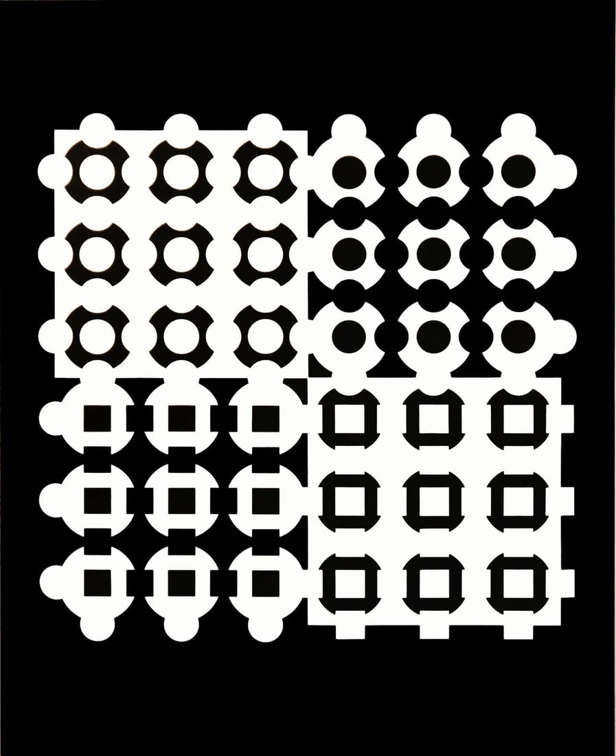 Victor Vasarely, Composition, Corpusculaires, Limited Edition Heliogravure (1 of 4)