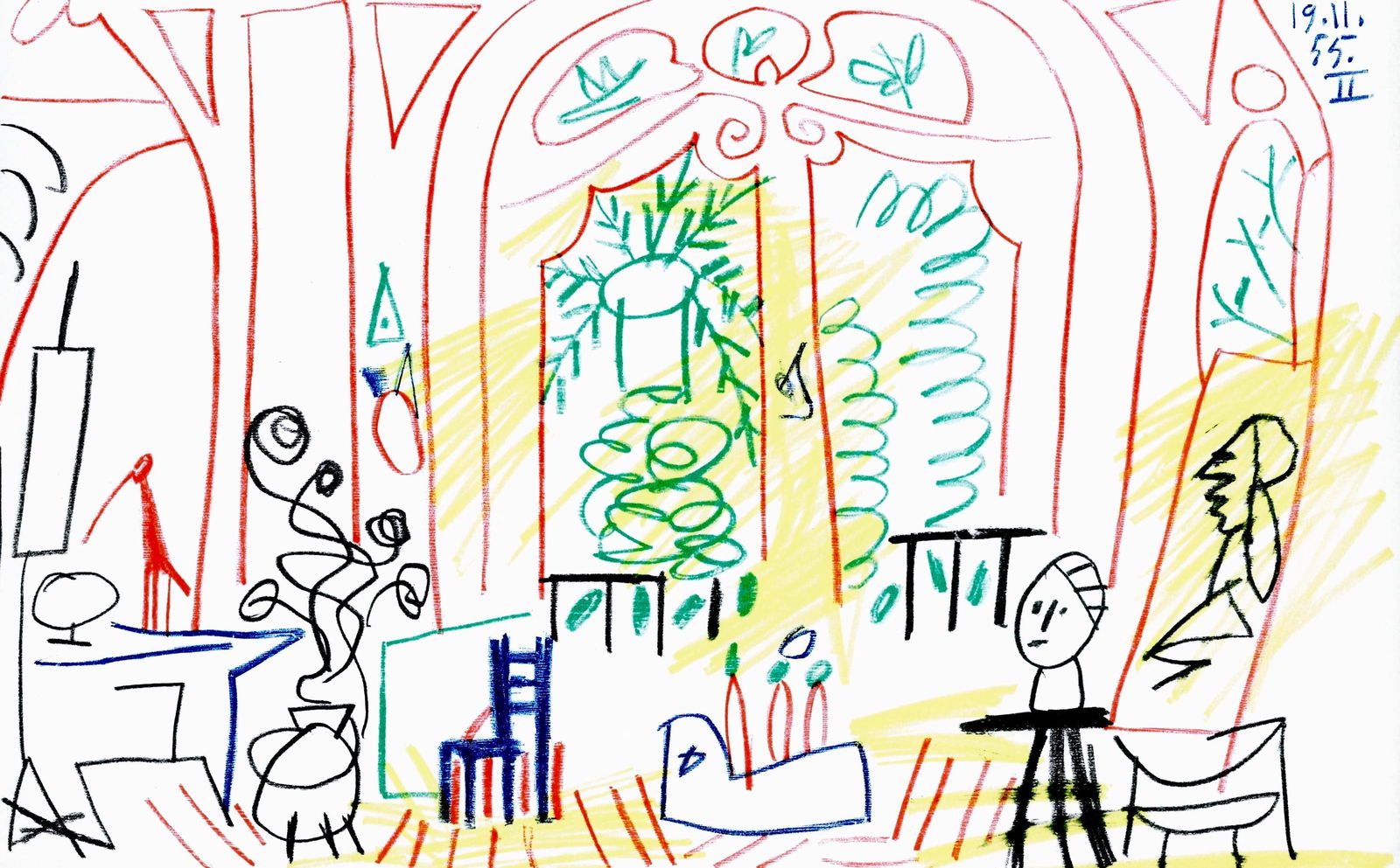 Pablo Picasso, Composition (Cramer 101), Carnet de la Californie, Limited Edition Collotype (1 of 4)