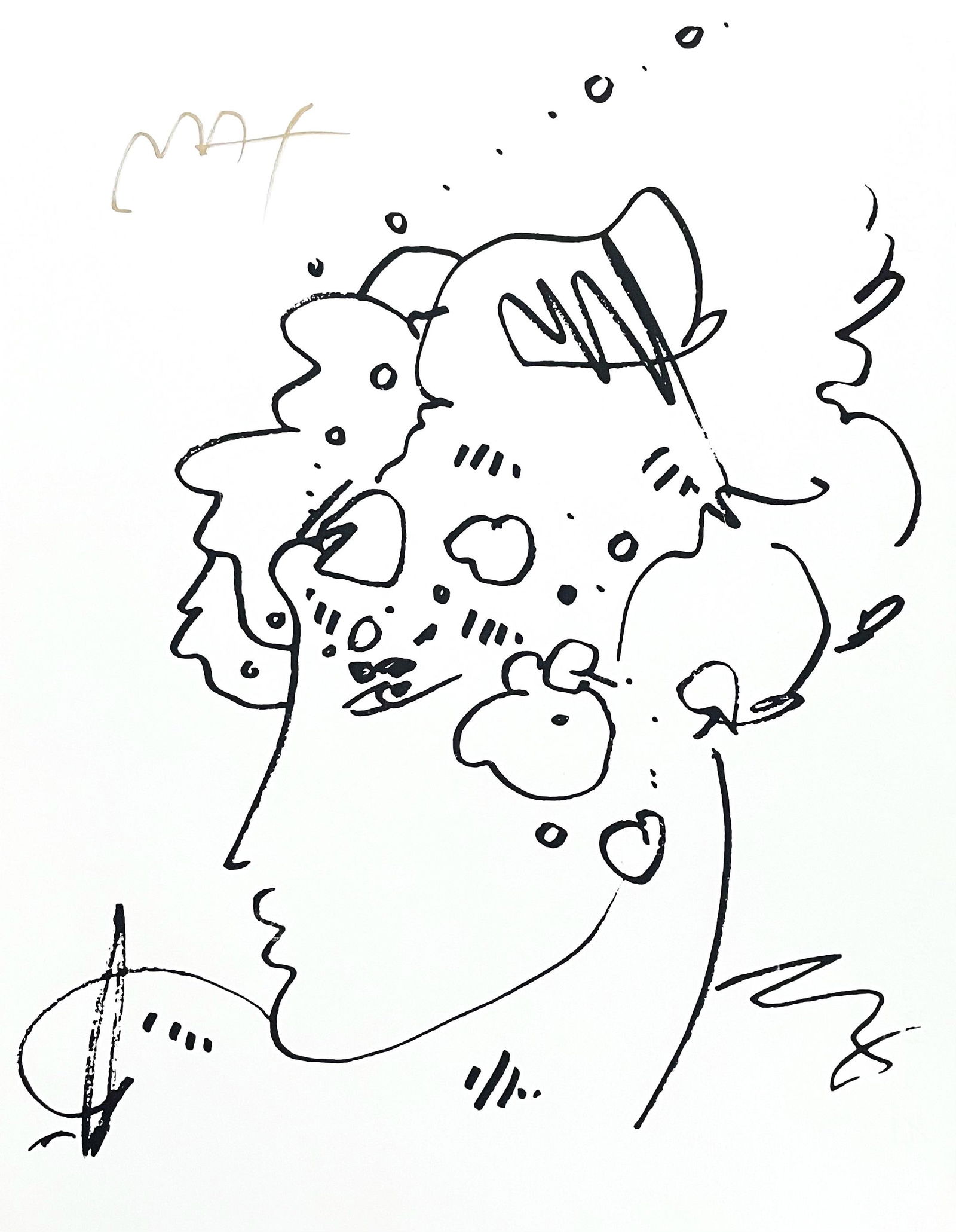 Peter Max, Lady Profile, Hand Signed, Monotype Silkscreen (1 of 4)