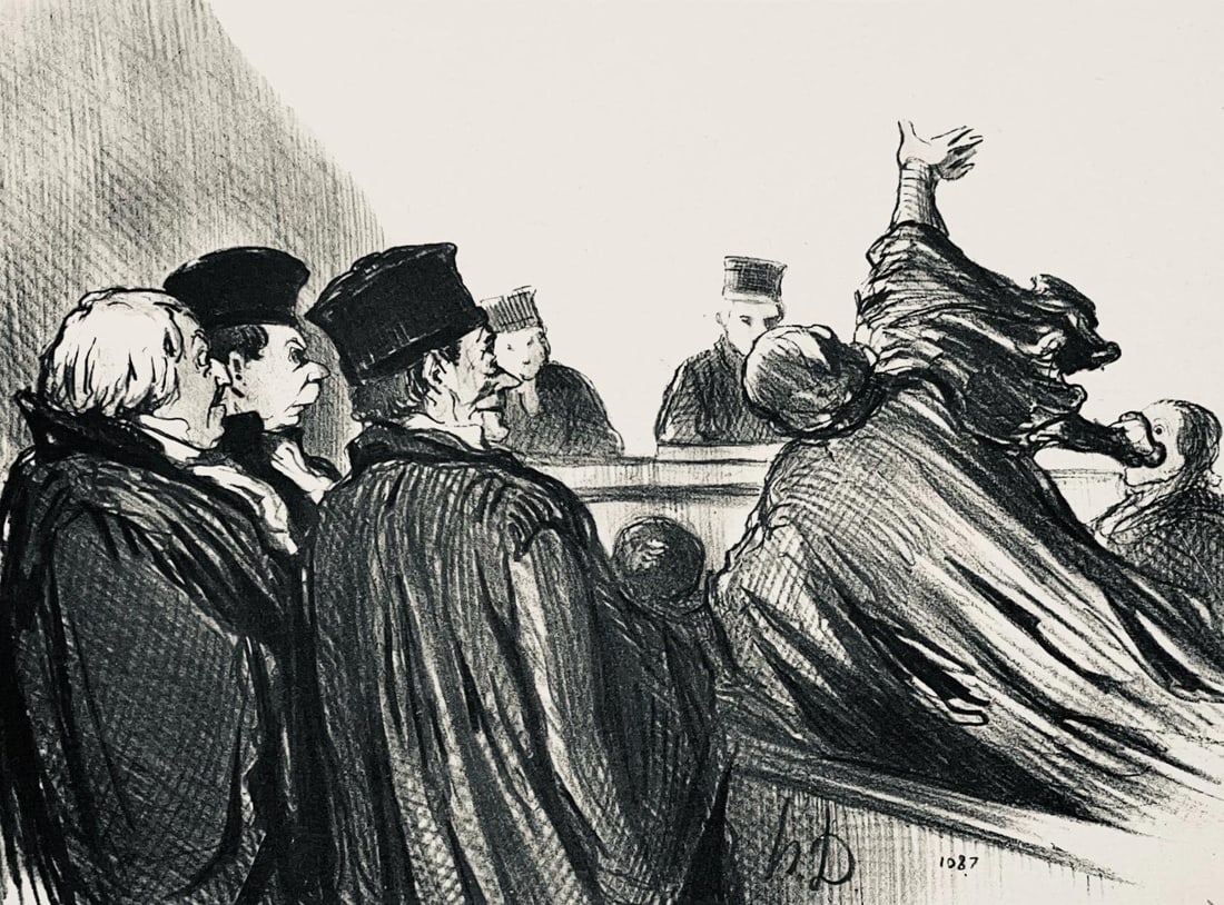Honore Daumier, Composition, Honore Daumier, Law and Justice, Limited Edition Lithograph (1 of 4)