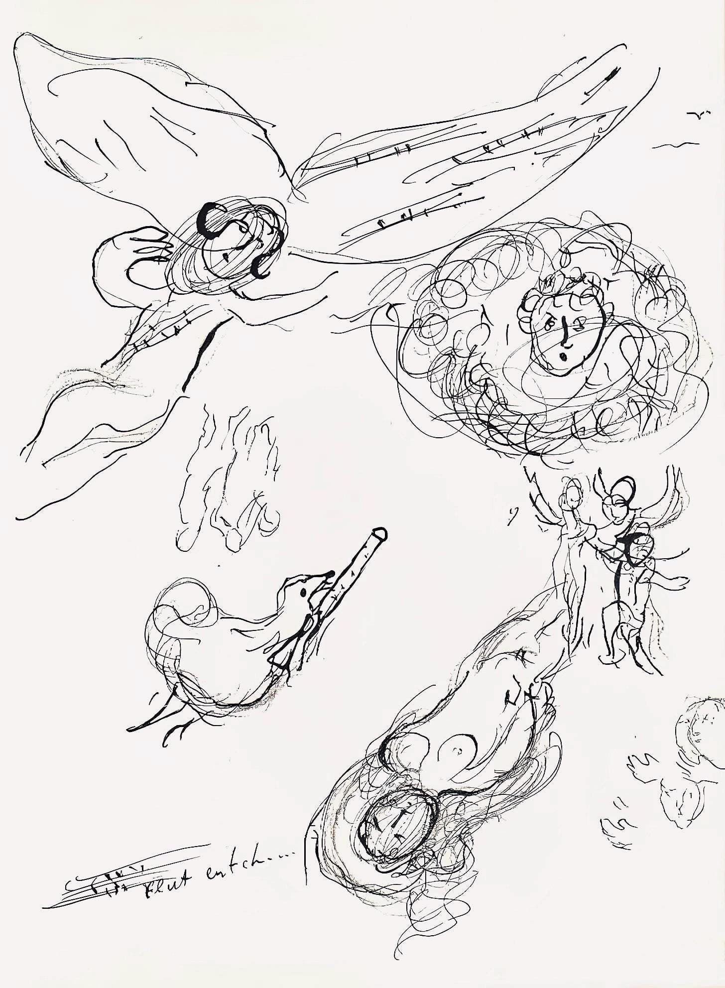 Marc Chagall, Composition (Cramer 61), Le Plafond de l'Opera de Paris, Limited Edition Lithograph (1 of 4)