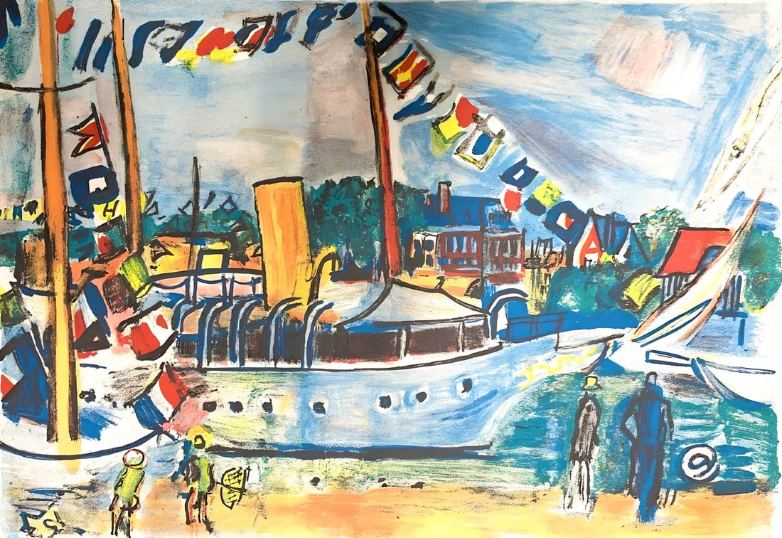 Raoul Dufy, Composition, Les Cotes Normandes, Limited Edition Lithograph (1 of 4)