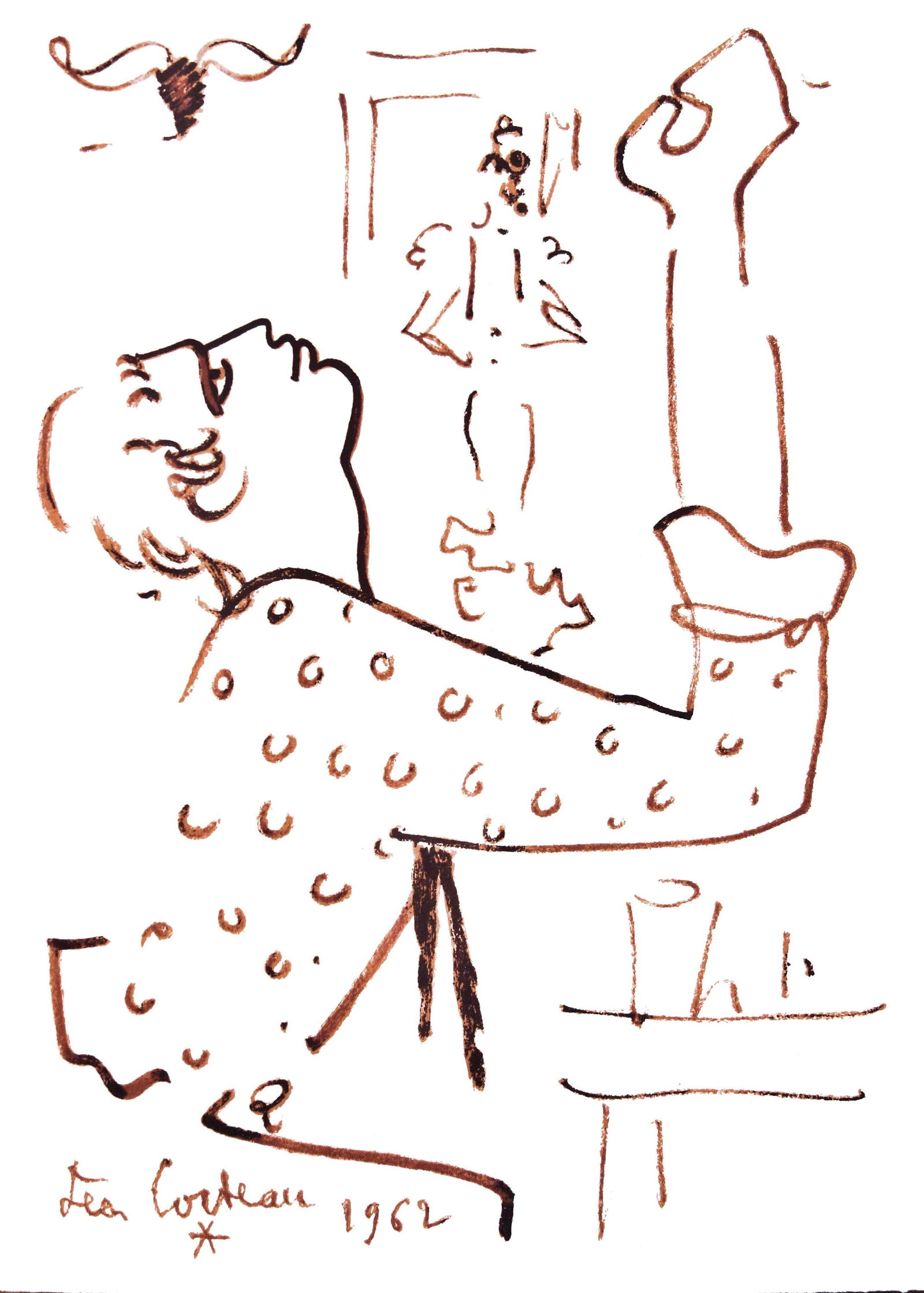 Jean Cocteau, Flamenco, Taureaux, Lithographies de Jean Cocteau, Limited Edition Lithograph (1 of 4)