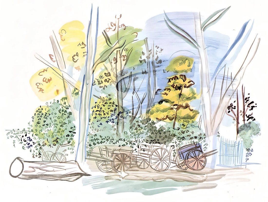 Raoul Dufy, Le cimetiere des carrioles, Vacances forcees (1 of 4)