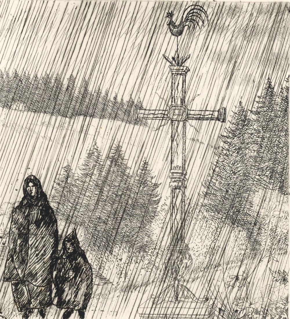 Jean Emile Laboureur, Composition, Alternance, Limited Edition Etching (1 of 4)