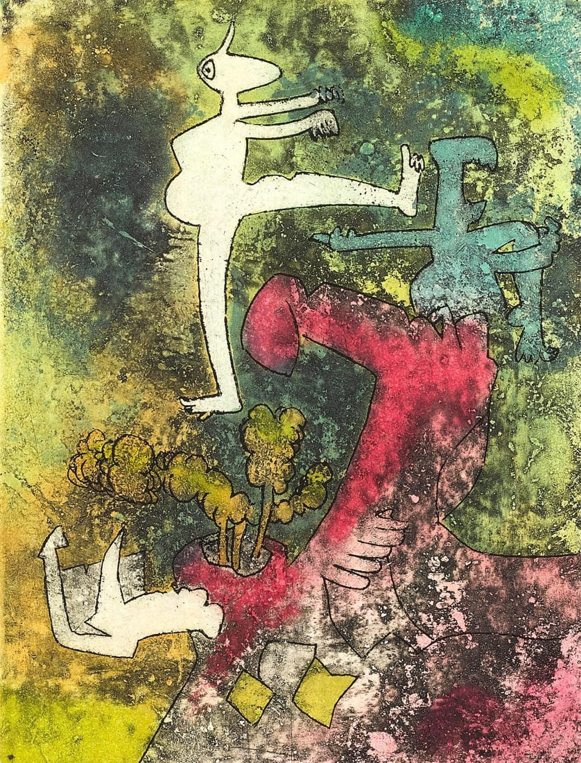 Roberto Matta, Composition (Sabatier 393), Centre Noeuds, Limited Edition Etching (1 of 4)