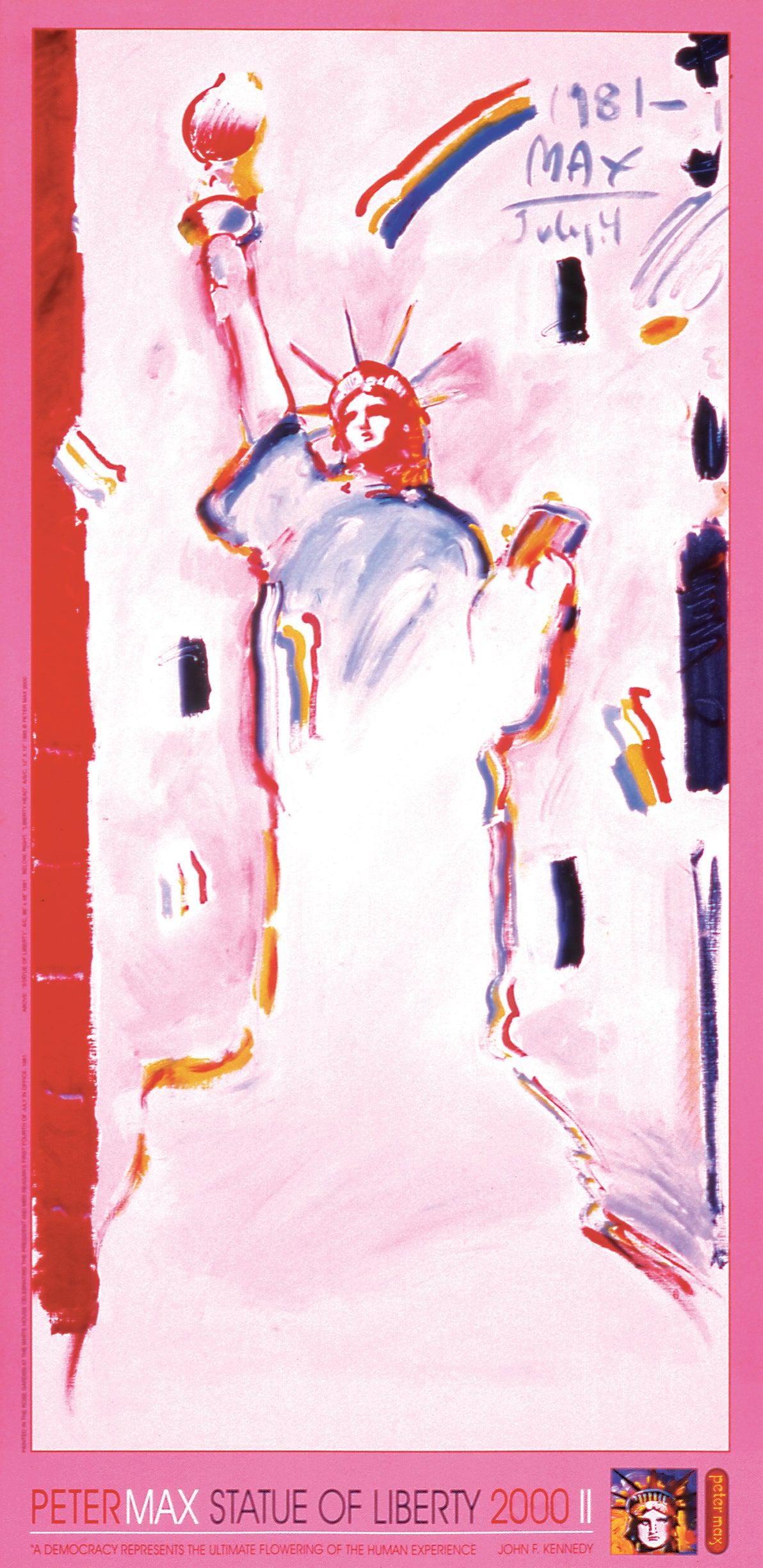 Peter Max, Statue of Liberty II, 2000, Hand Signed, Official Edition Offset Lithograph (1 of 4)