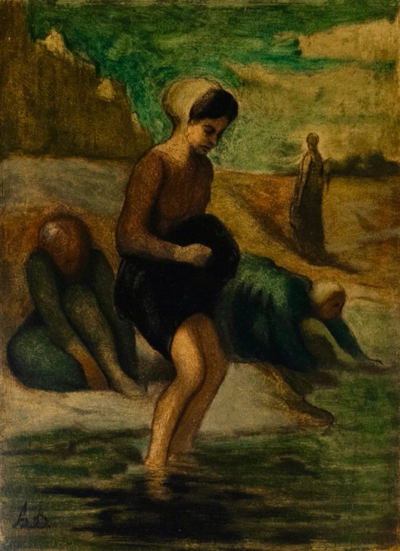 Honore Daumier, Au bord de l'eau, Les Realistes Lyriques, Collection Pierre Levy, Limited Edition (1 of 4)