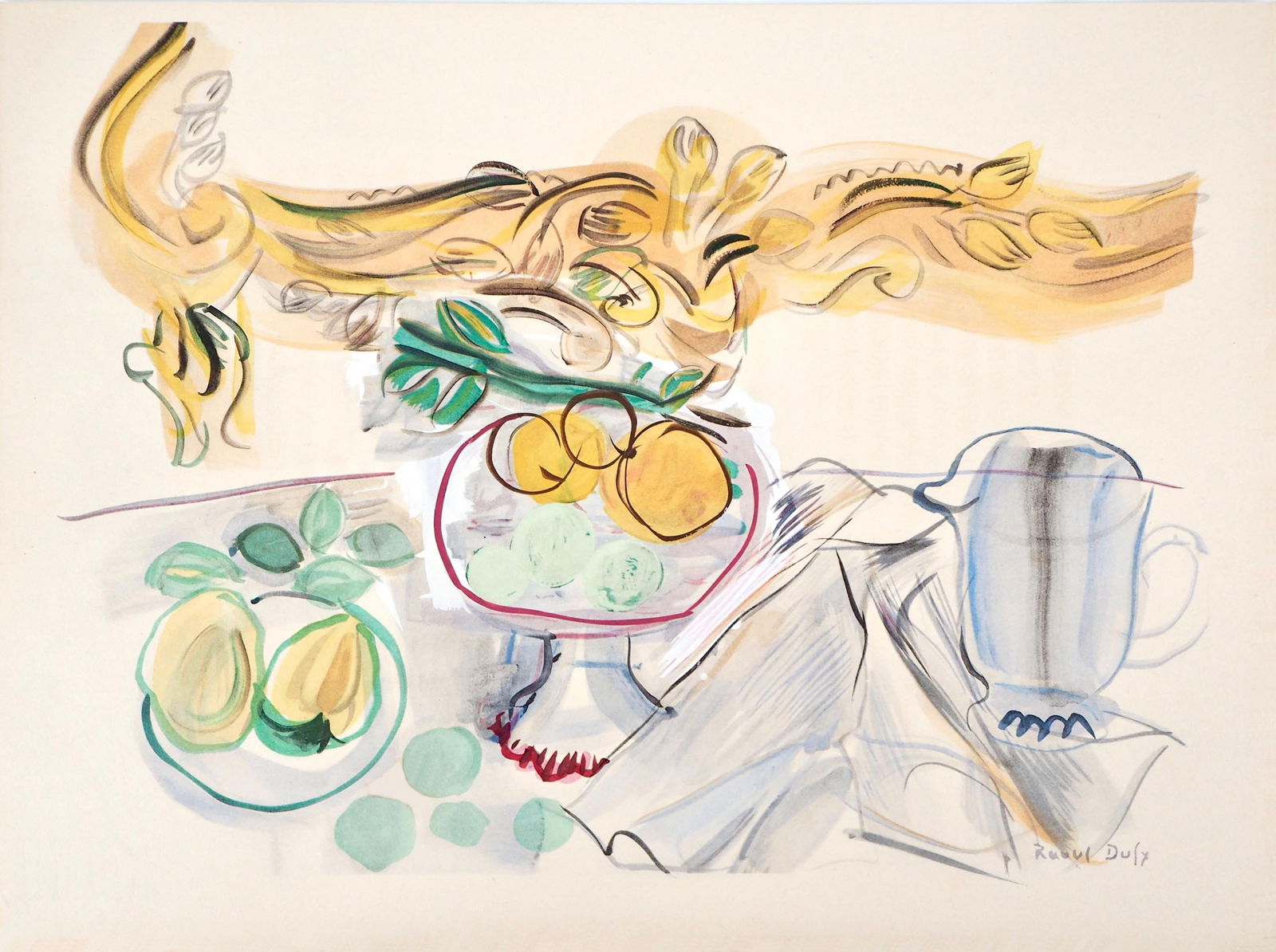 Raoul Dufy, Composition, Eaux-de-vie, Esprit de la fleur et du fruit, Limited Edition Lithograph (1 of 4)