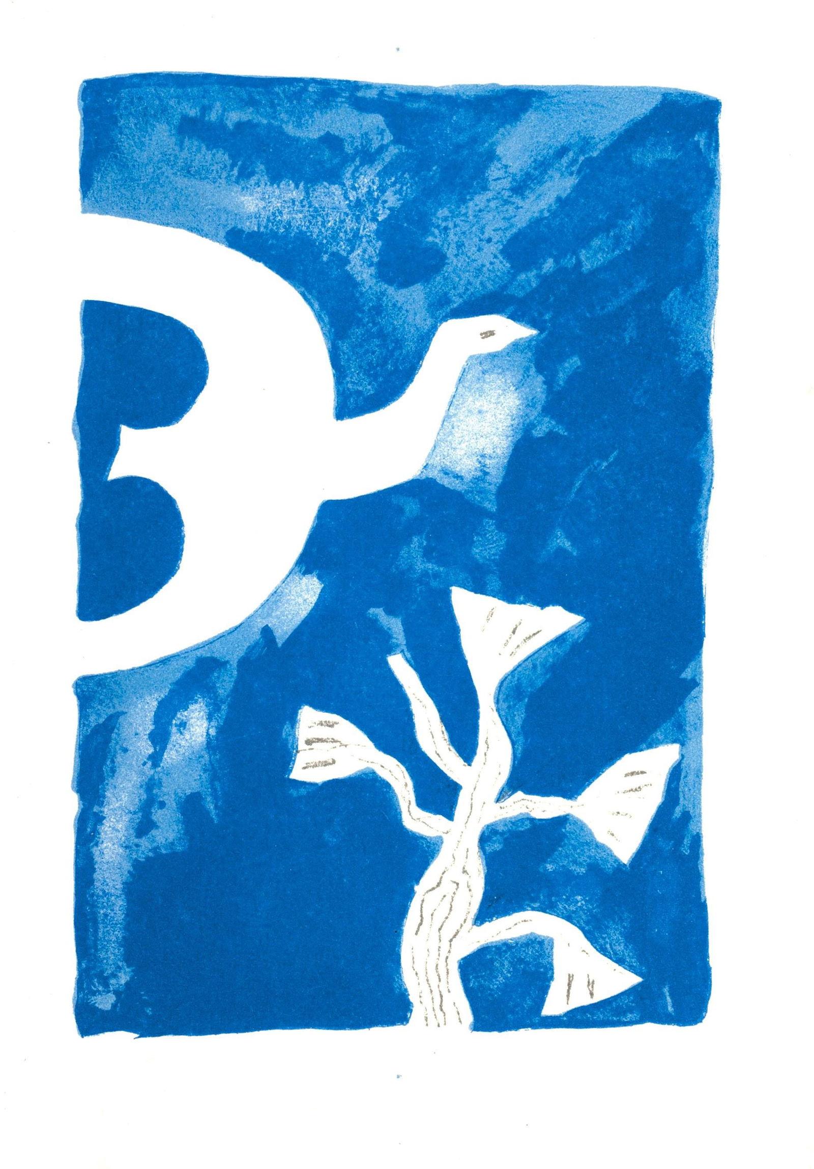 Georges Braque, Composition (Vallier 153), Le Tir a l'arc mis en lumiere par Georges Braque, Limited: Lithograph on velin pur Chiffon Moulin a papier Richard de Bas paper. Paper size: 9 x 6.5 inches. Excellent condition. Inscription: unsigned and unnumbered, as issued. Notes: from the folio, Le Tir a