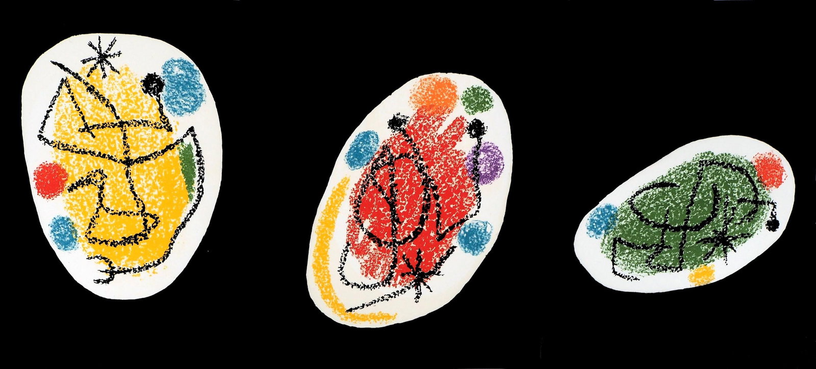 Joan Miro, Composition (Cramer 22; Mourlot 515), XXe siecle, Limited Edition Lithograph (1 of 4)