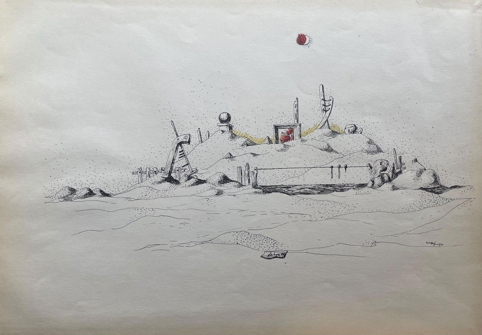 Jean Lurcat, la lyre 1932, huit dessins a la plume, Limited Edition Lithograph (1 of 4)