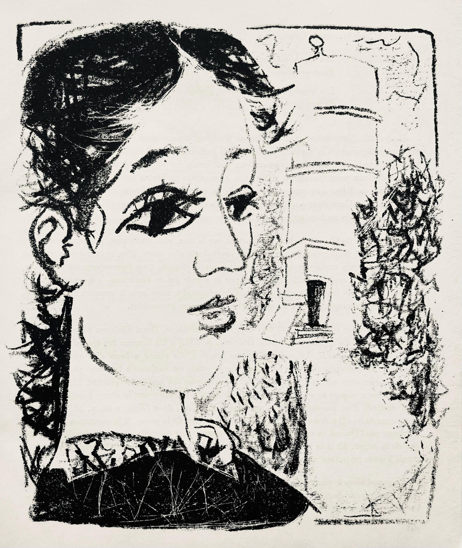 Andre Marchand, Composition, pierre a feu provence noire, Limited Edition Lithograph (1 of 4)