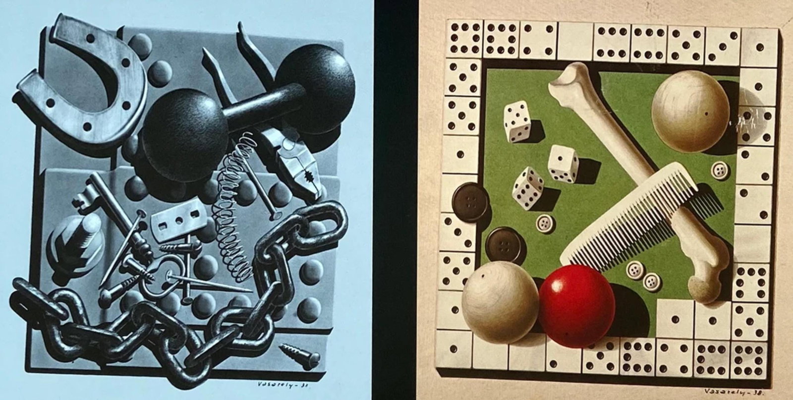 Victor Vasarely, Composition, Graphismes I, Limited Edition Heliogravure: Heliogravure on 280 gm M2 gloss paper. Paper Size: 10.63 x 10.63 inches. Excellent condition. Notes: From the folio, Graphismes I, 1977. Published and printed by Editions du Griffon, Neuchatel, Switze