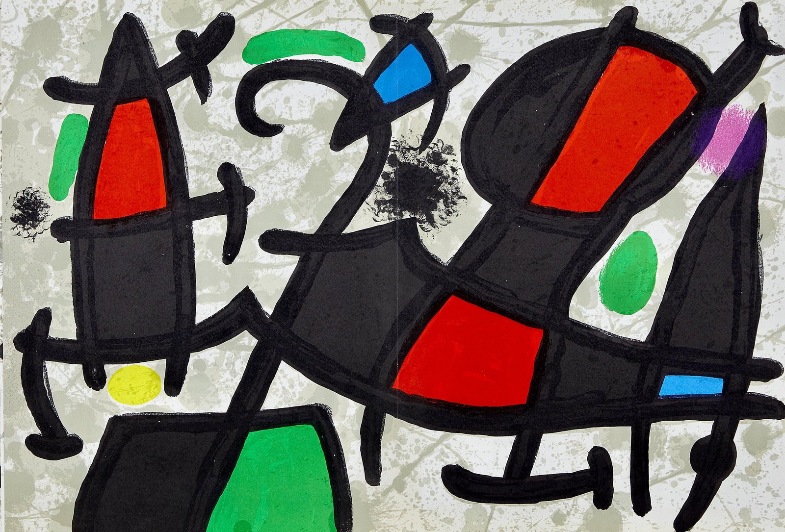 Joan Miro, Composition, Derriere le miroir, Limited Edition Lithograph (1 of 4)