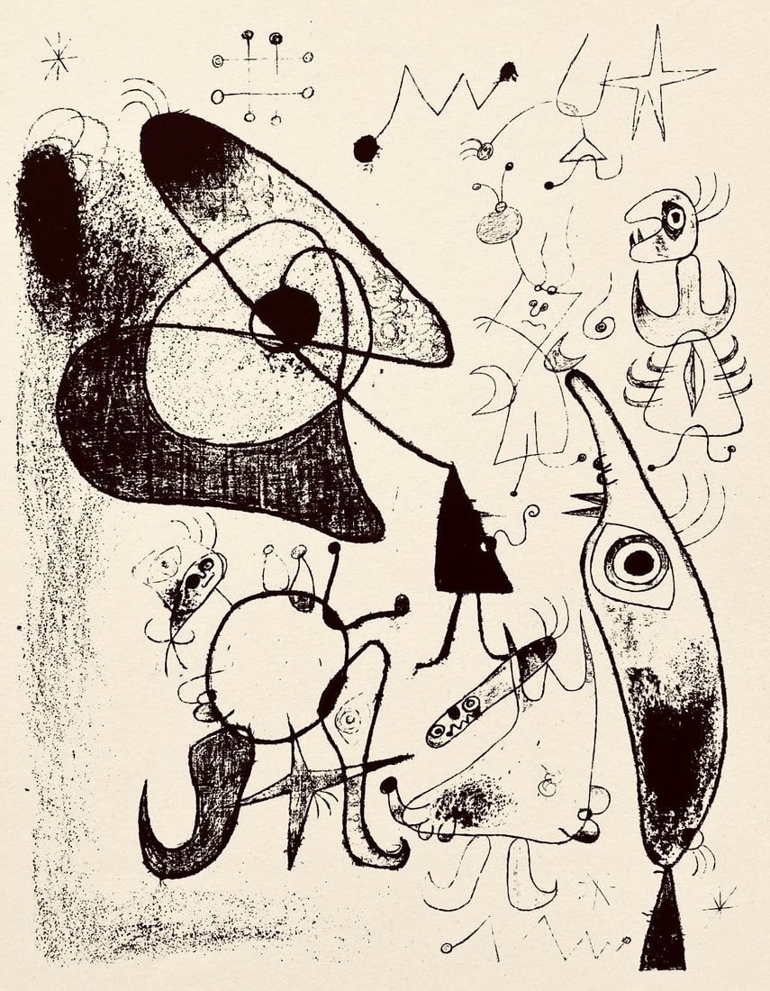 Joan Miro, Composition, The Prints of Joan Miro, Limited Edition Etching (1 of 4)