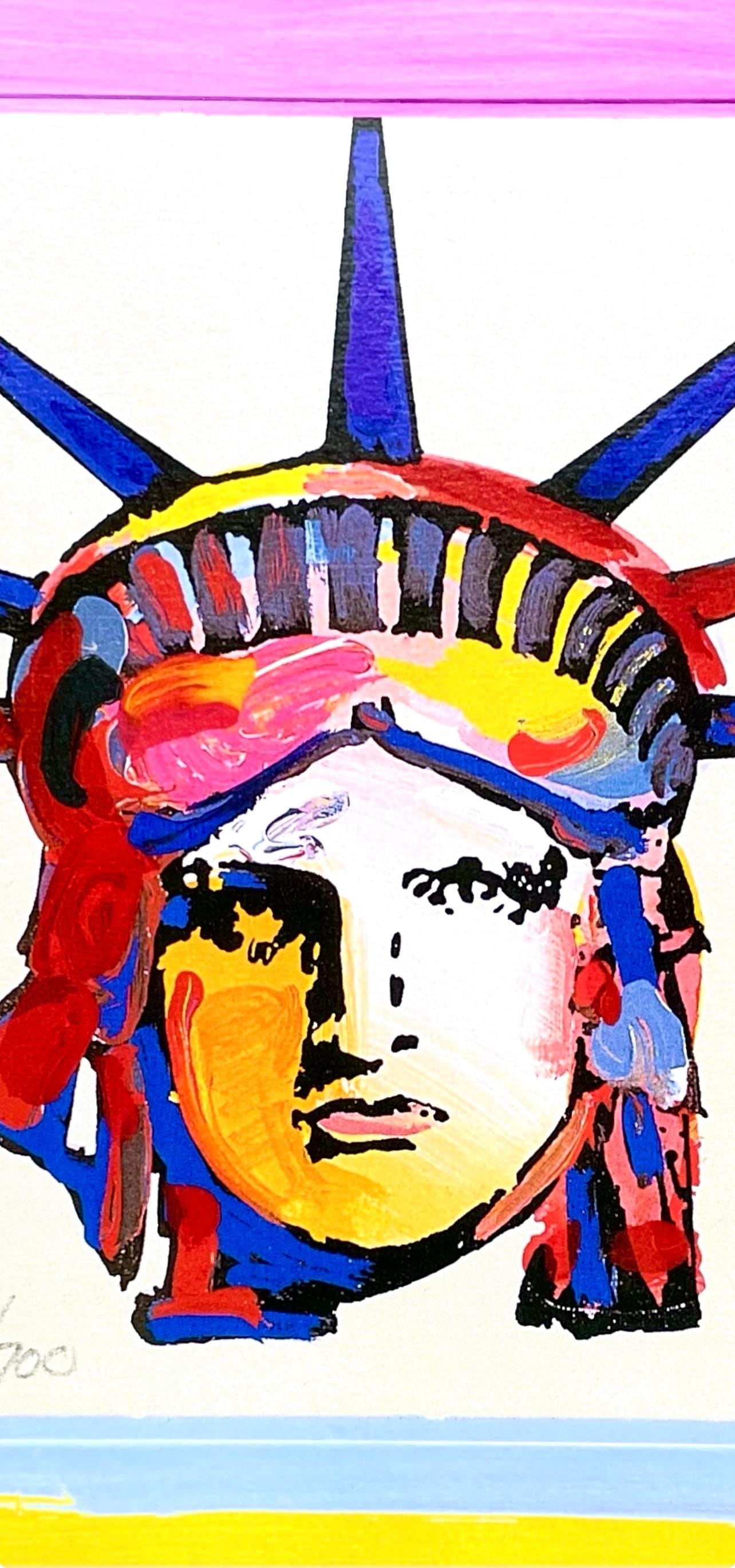 Peter Max, Liberty Head X, Hand Signed, Official Limited Edition Lithograph - 2