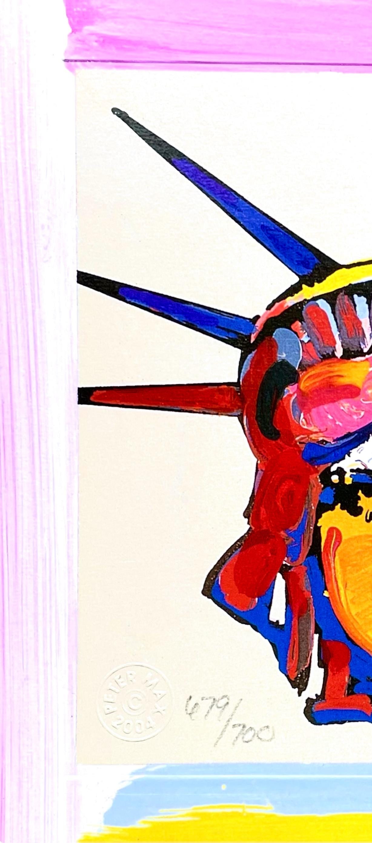 Peter Max, Liberty Head X, Hand Signed, Official Limited Edition Lithograph - 3