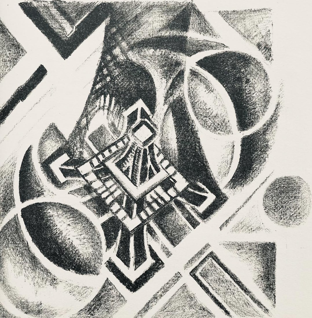 Robert Delaunay, Vue aerienne de la Tour (Habasque 720-728), Allo! Paris!, Limited Edition (1 of 4)