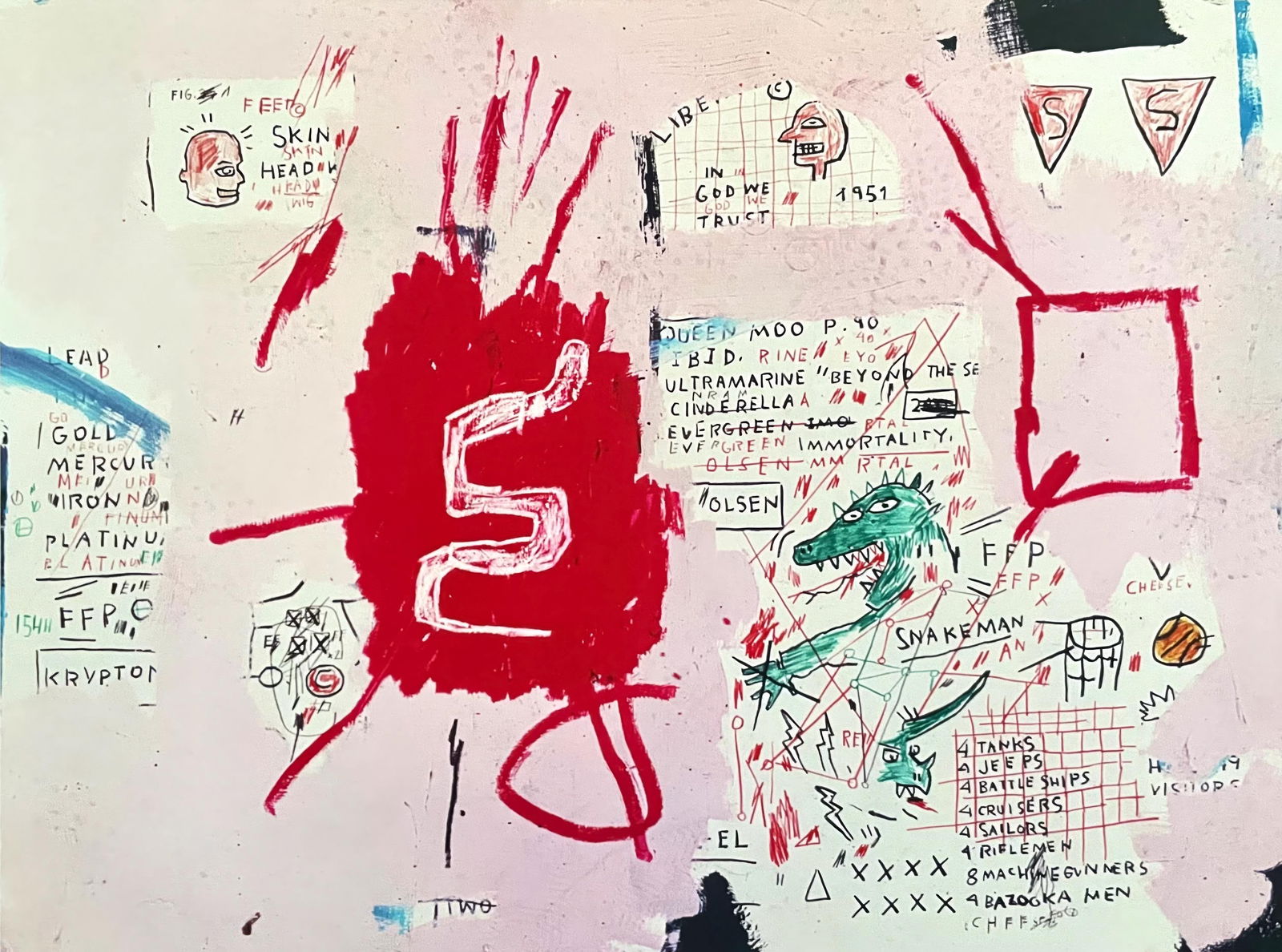 Jean-Michel Basquiat, Snakeman, Official Edition Archival Pigment Print (1 of 4)