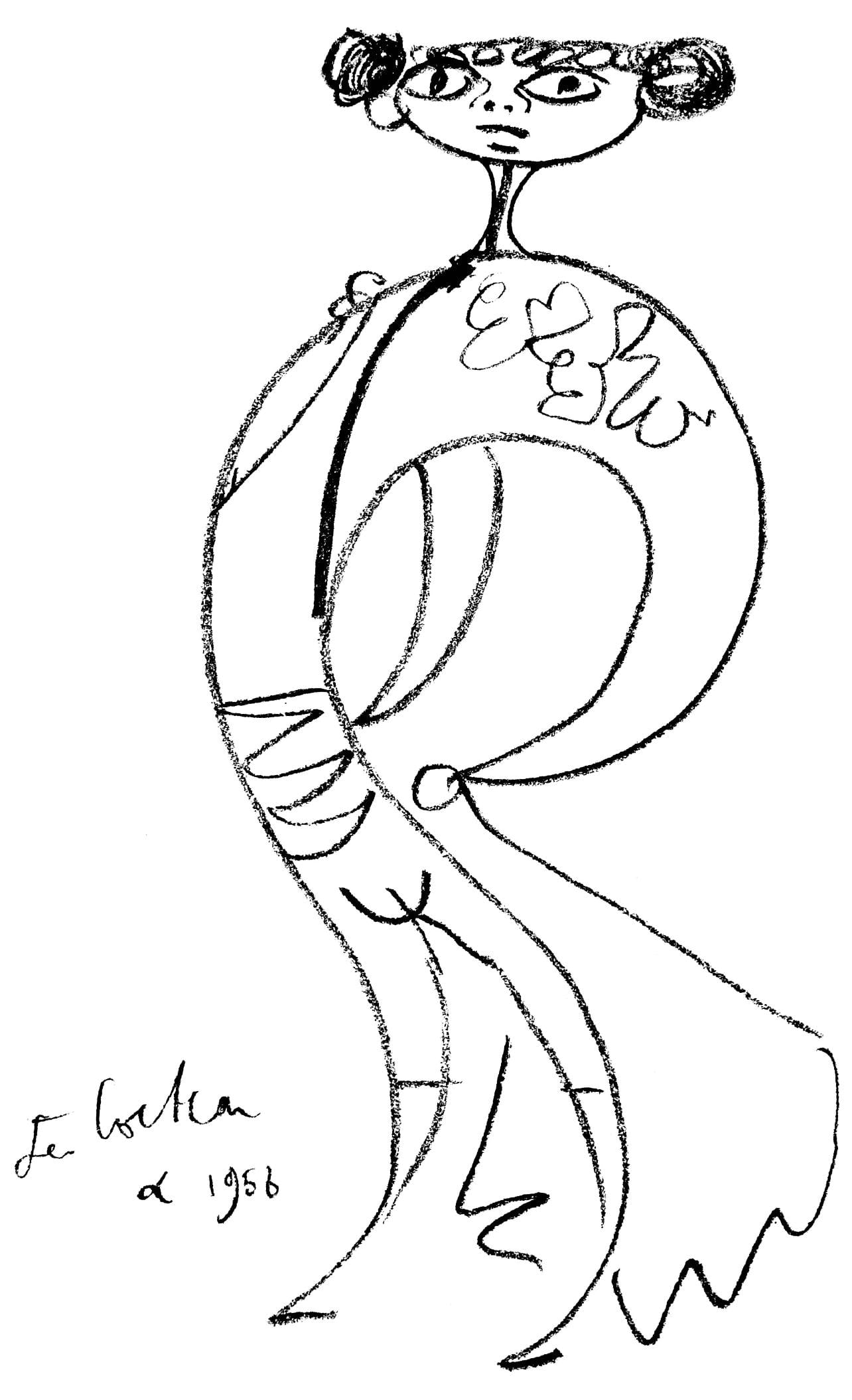 Jean Cocteau, Interrogation, Taureaux, Lithographies de Jean Cocteau, Limited Edition Lithograph (1 of 4)