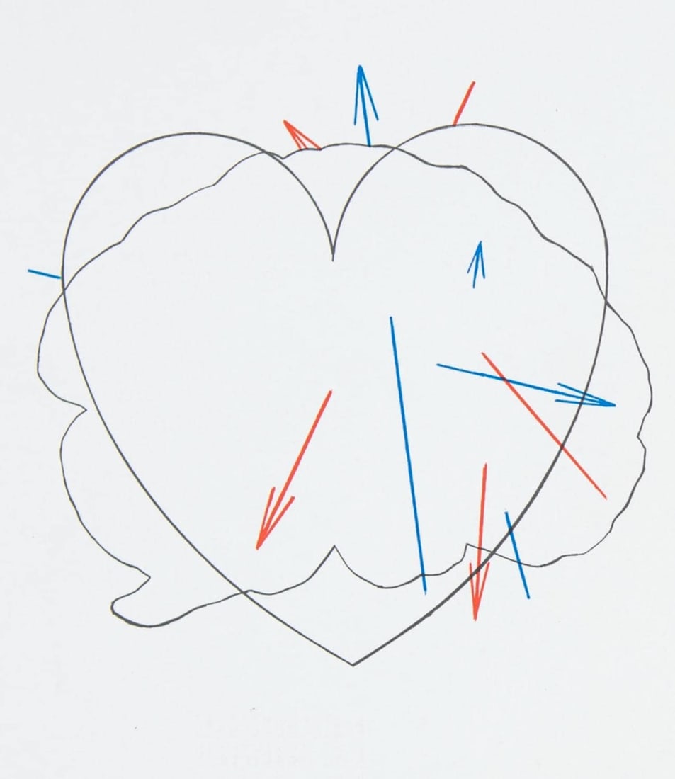 Shusaku Arakawa ???? ??, Composition, Derriere le miroir, Limited Edition Lithograph: Lithograph on velin paper. Paper size: 15 x 11 inches. Excellent condition. Inscription: Unsigned and unnumbered, as issued. Notes: From Derriere le miroir, N deg 252, 1982. Published by Aime Maeght,