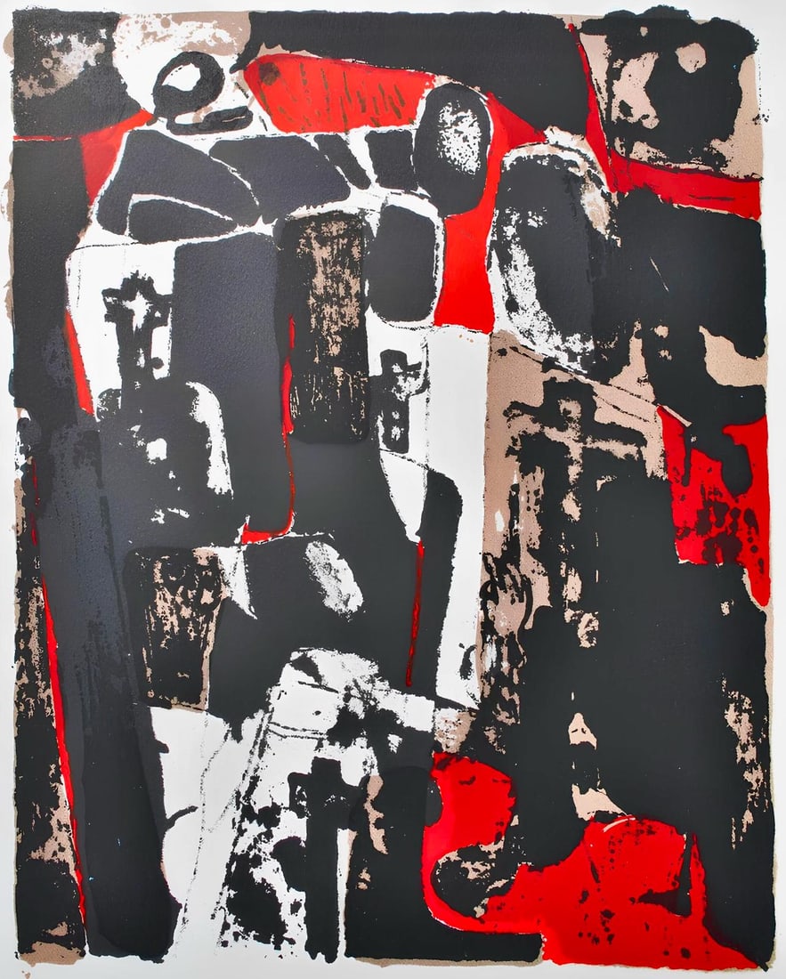 Paul Guiramand, Composition, Œuvres completes d'Albert Camus, Limited Edition Lithograph (1 of 4)