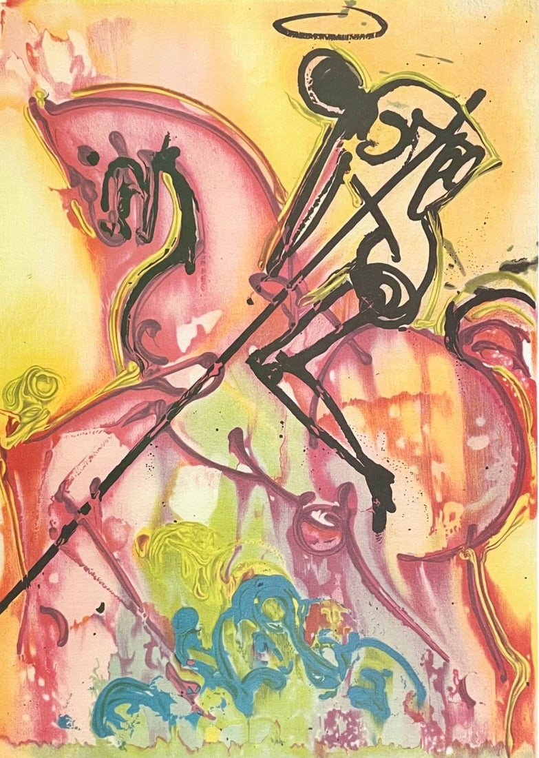 Salvador Dali, George et le Dragon, Signed, Limited Edition Offset Lithograph (1 of 4)