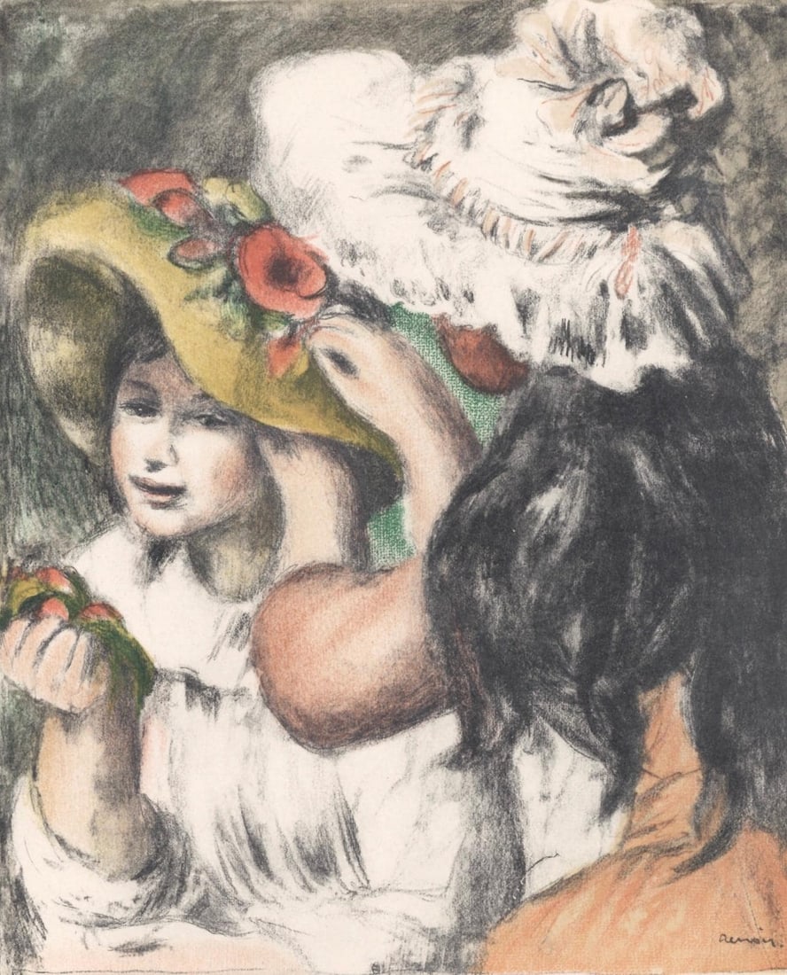 Pierre-Auguste Renoir, Le chapeau epingle, etat en couleur, Les Lithographies de Renoir, Limited (1 of 4)