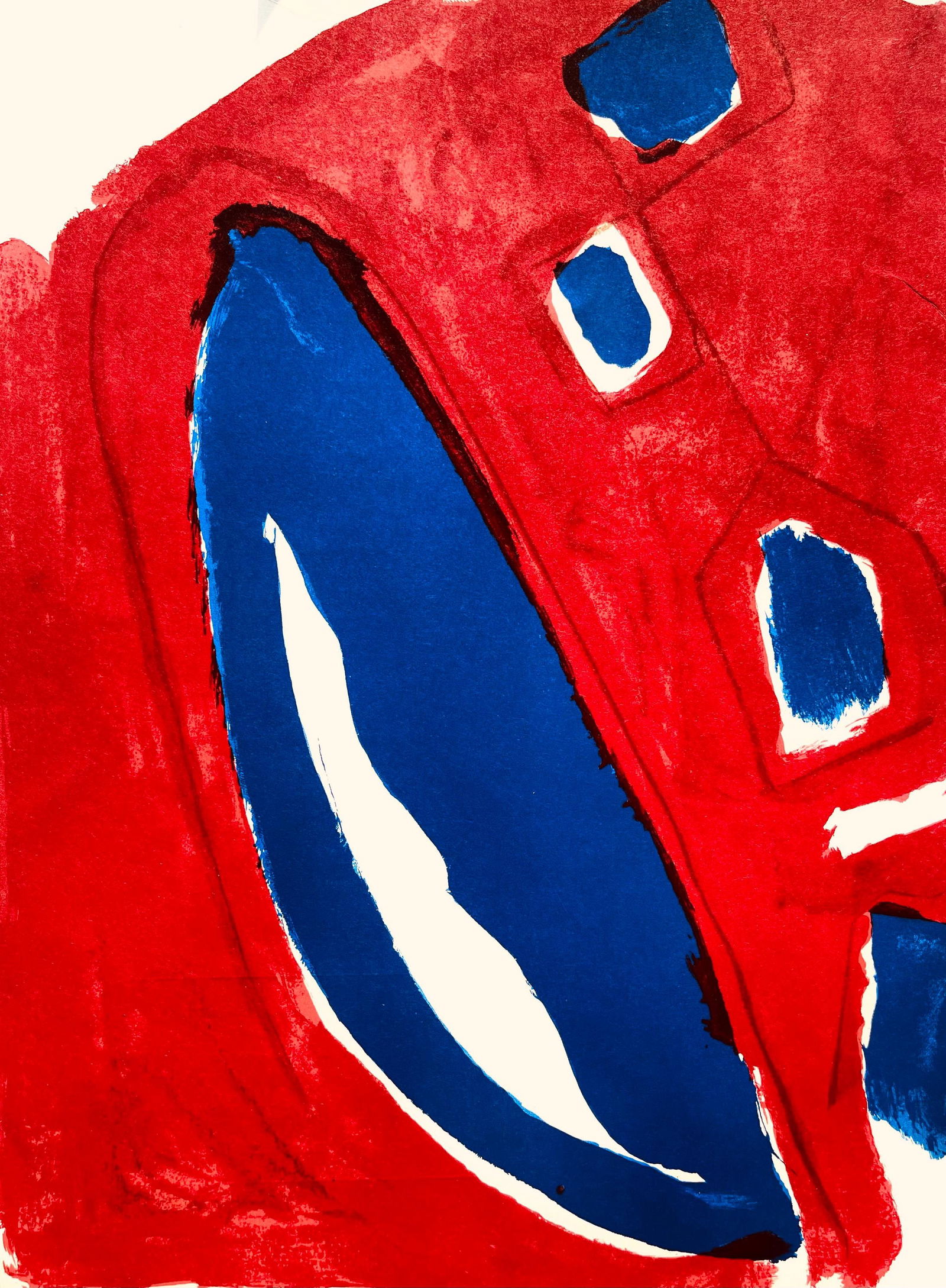 Pierre Tal-Coat, Composition, Derriere le miroir, Limited Edition Lithograph: Lithograph on velin paper. Paper size: 15 x 11 inches. Excellent condition. Inscription: Unsigned and unnumbered, as issued. Notes: From Derriere le miroir, N deg 131, 1962. Published by Aime Maeght,