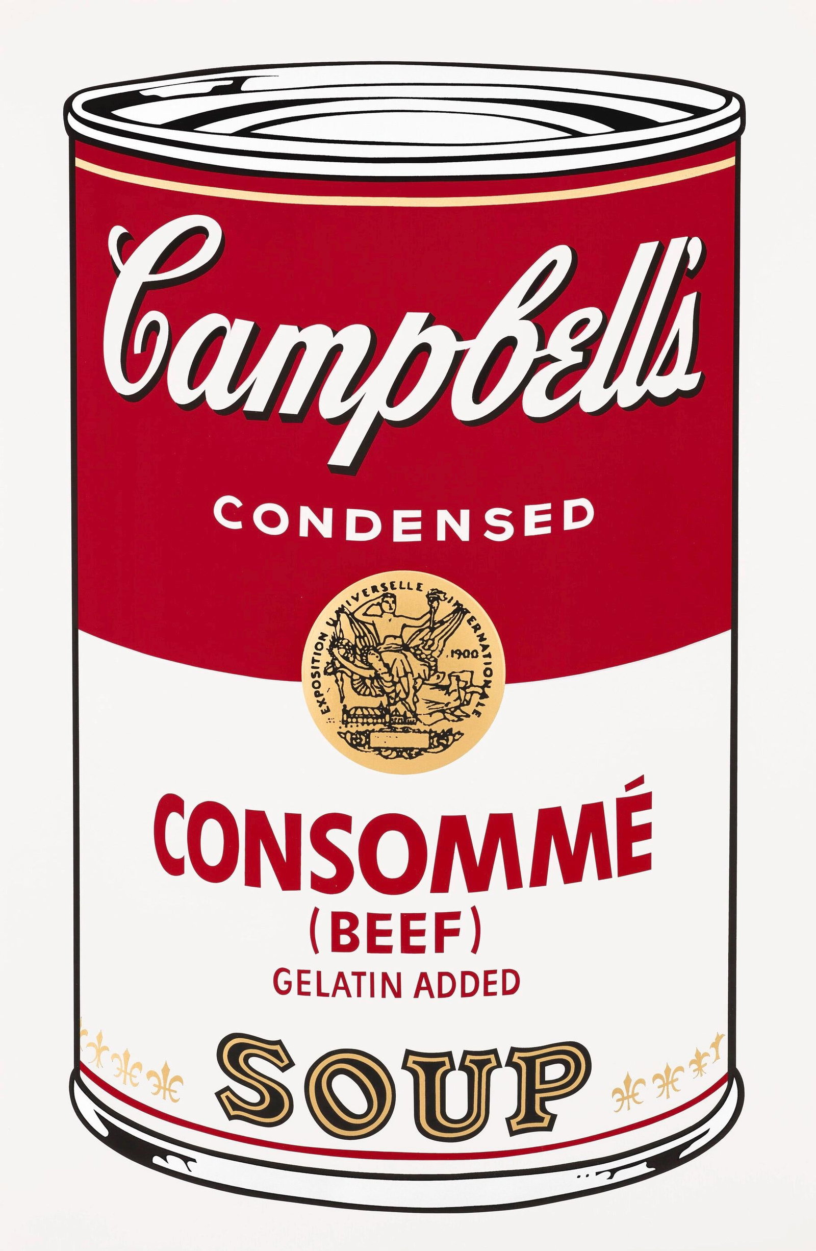 Andy Warhol, Campbell's Soup, Consomme, Official Edition, Sunday B. Morning, Silkscreen (1 of 4)