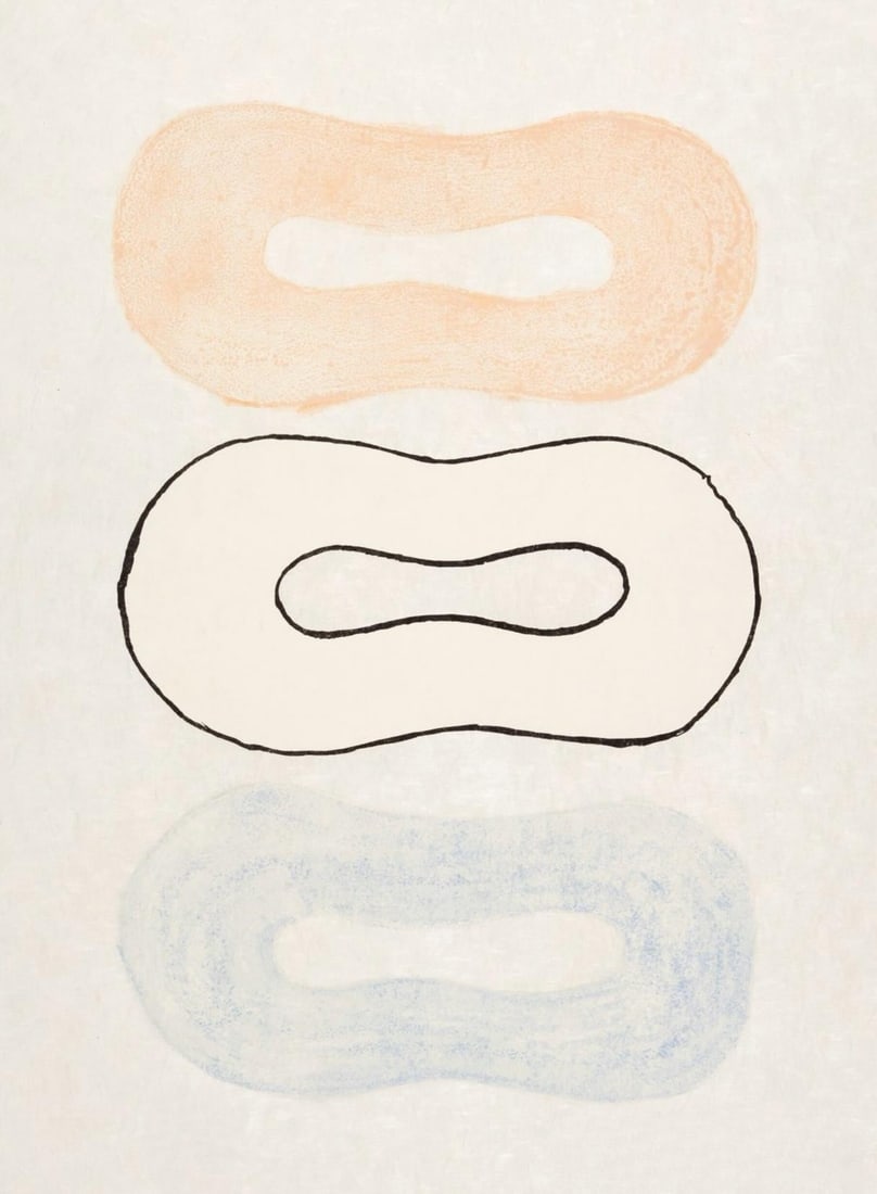 Georges Braque, Composition (Vallier 143), La Liberte des Mers, Limited Edition Lithograph: Lithograph on grand velin d'Arches paper. Paper size: 22.83 x 15 inches. Excellent condition. Inscription: unsigned and unnumbered, as issued. Notes: from the folio, La Liberte des Mers, 1959. Publish