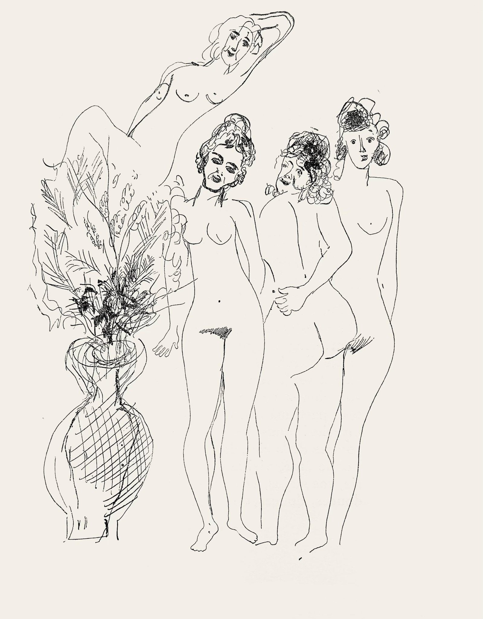 Marc Chagall, Composition, Suite Provinciale avec 92 dessins inedits de Marc Chagall, Limited: Lithograph on velin de Rives paper. Unsigned and unnumbered, as issued. Paper Size: 9.75 x 7.5 inches. Excellent condition, with text on verso, as issued. Notes: From the album, Suite Provinciale avec