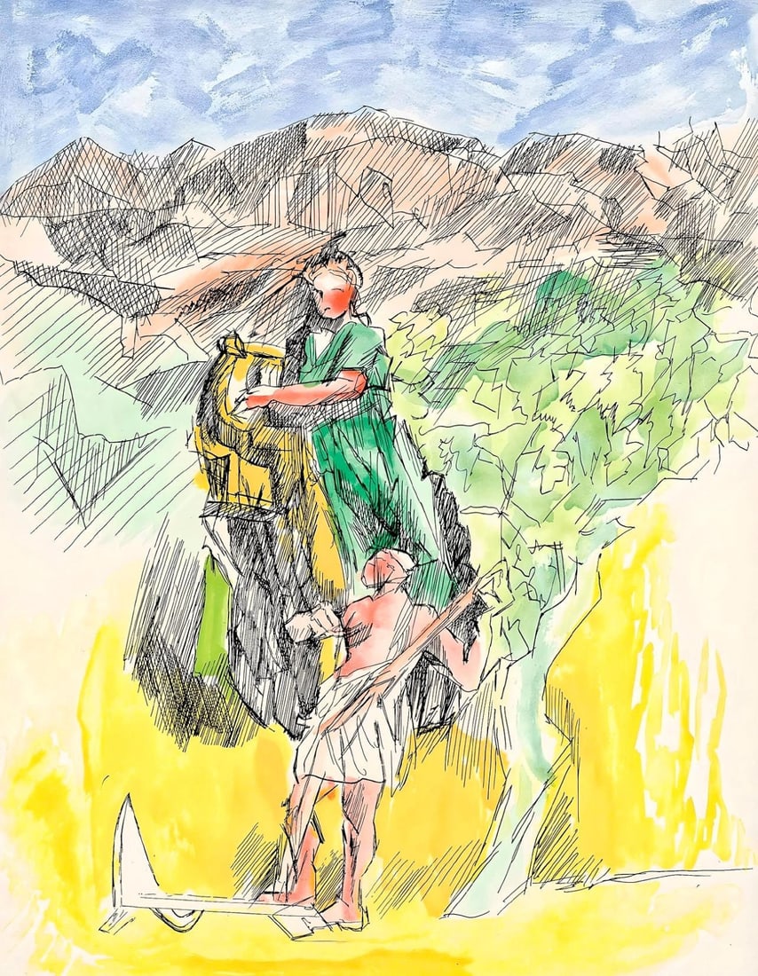 Jacques Villon, Composition (Ginestet/Pouillon 42-64), Hesiode, Les Travaux et les Jours, Limited (1 of 4)