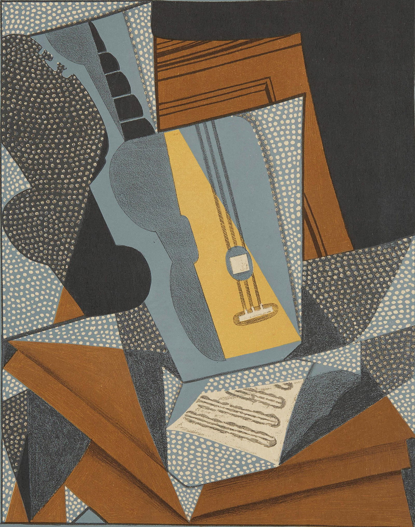 Juan Gris, Guitare (Kahnweiler 1969), Au Soleil du Plafond, Limited Edition Lithograph (1 of 4)