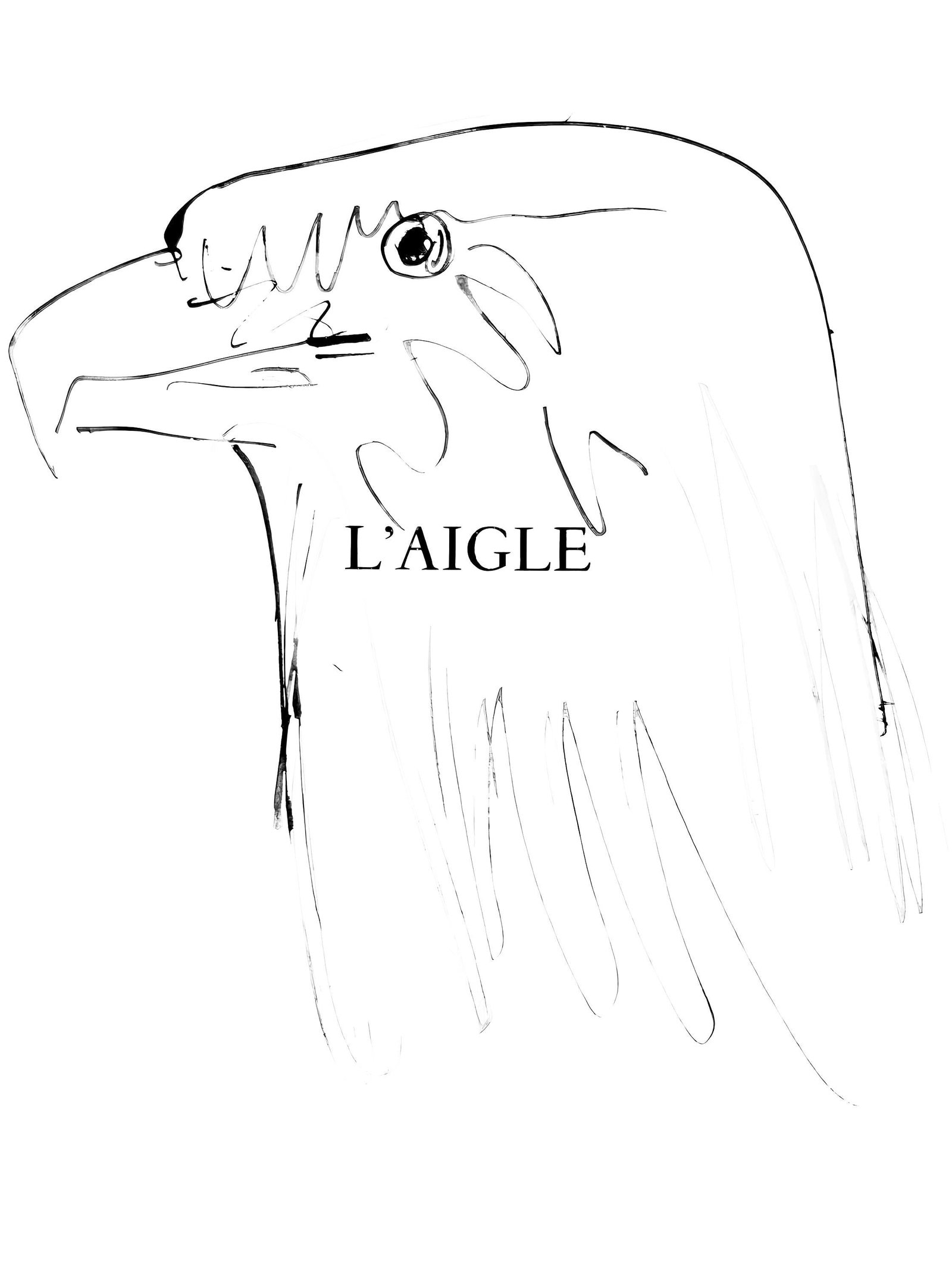 Pablo Picasso, L'aigle (Cramer 84; Johnson/Stein 77), 40 dessins de Picasso en marge du Buffon, (1 of 4)