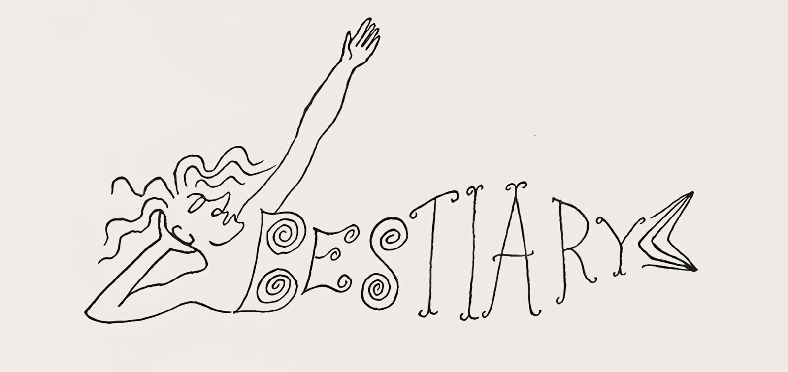 Alexander Calder, Composition, A Bestiary, Limited Edition Letterpress Print: Letterpress printing on specialement fabrique Curtis Rag velin paper. Paper Size: 12.5 x 9.1875 inches. Excellent condition. Inscription: Unsigned and unnumbered, as issued. Notes: From the album, A B