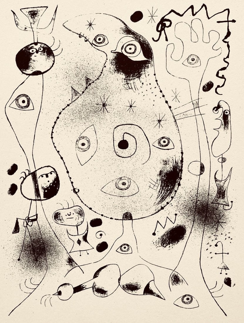 Joan Miro, Composition, The Prints of Joan Miro, Limited Edition Etching (1 of 4)