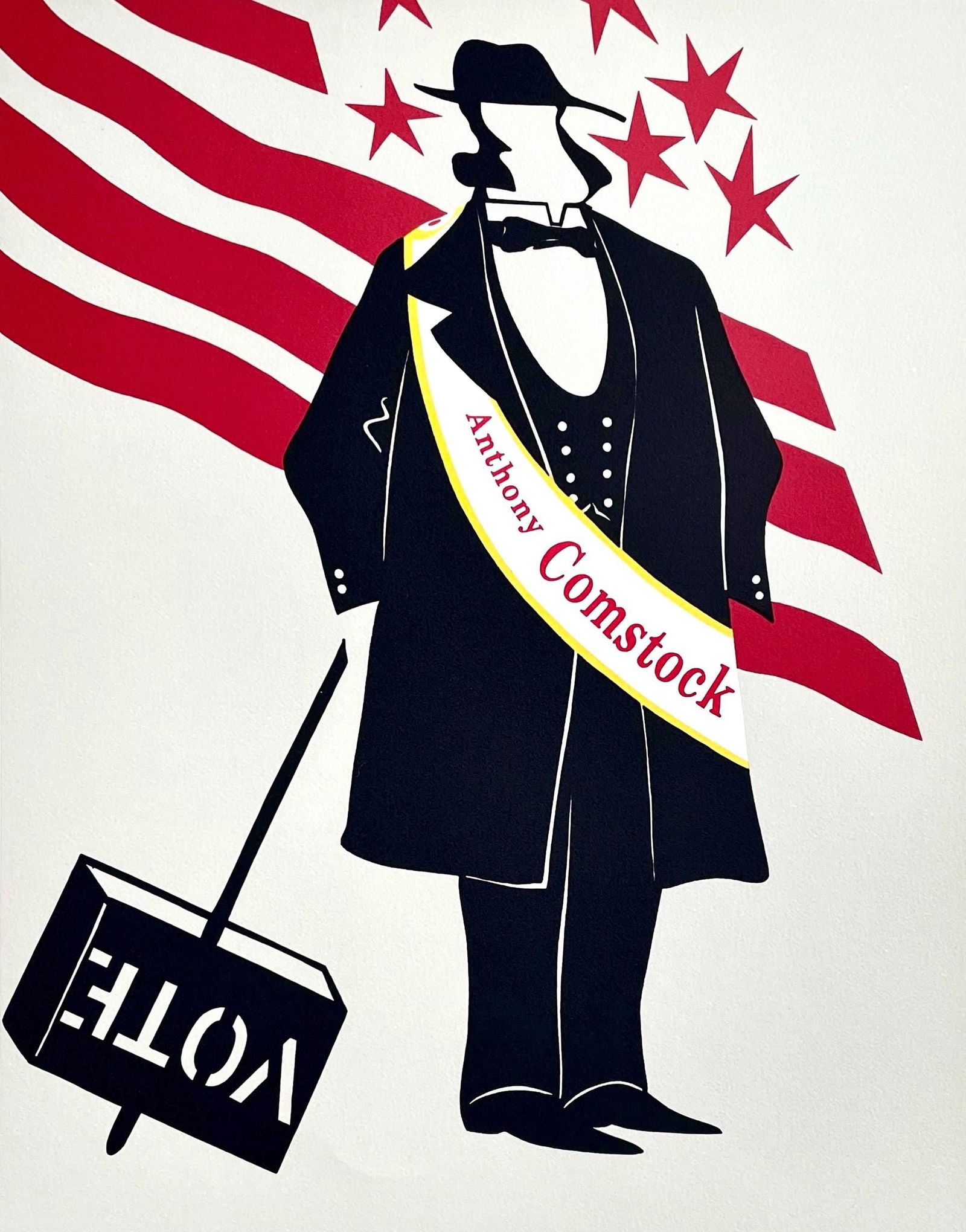 Robert Indiana, Anthony Comstock (Sheehan 96-108), Mother of Us All, Limited Edition Silkscreen (1 of 4)