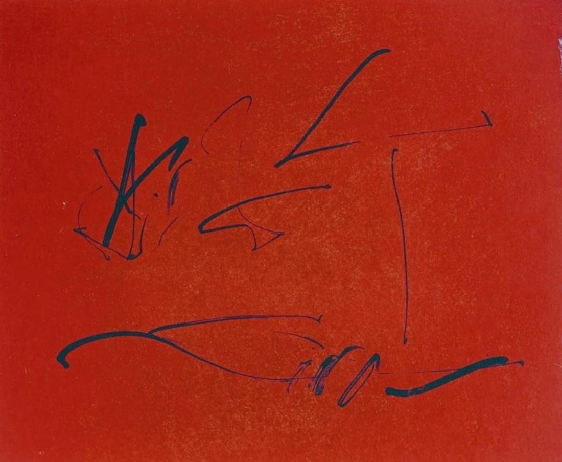 Robert Motherwell, Red Wind (Belknap 354-380; Engberg/Banach 415-441), Three Poems, Limited Edition (1 of 4)