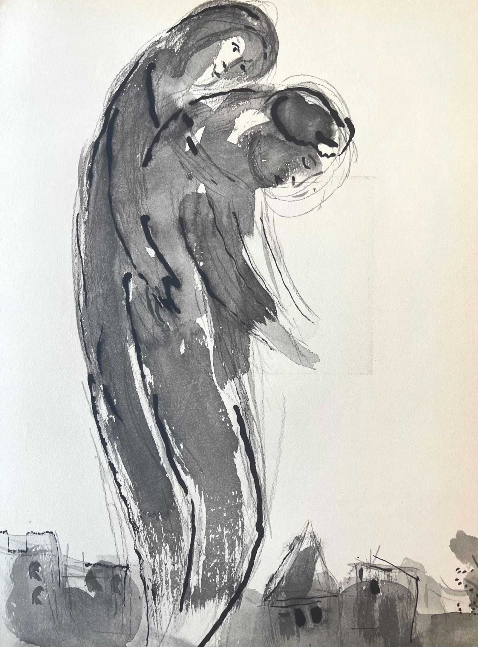 Marc Chagall, Composition, Contes de Boccace, Verve: Revue Artistique et Litteraire, Limited Edition: Lithograph on velin des Papeteries du Marais paper. Unsigned and unnumbered. Paper Size: 13.94 x 10.31 inches. Excellent condition. Notes: From the volume, Verve: Revue Artistique et Litteraire, Vol.