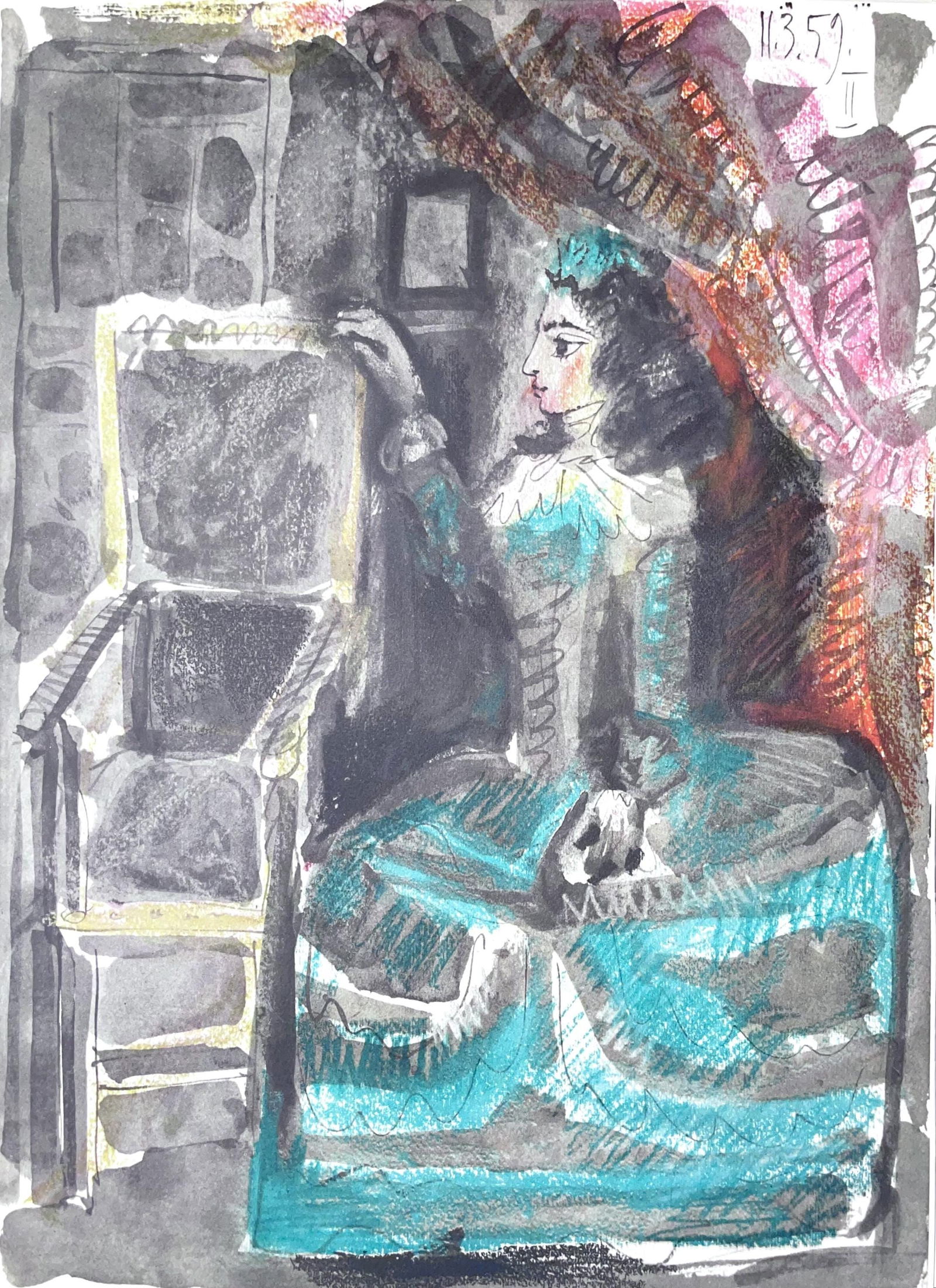 Pablo Picasso, Composition (Bloch 1276; Czwiklitzer 23), Toros y Toreros, Limited Edition Lithograph: Heliogravure on velin paper. Paper Size: 14.75 x 10.5 inches. Inscription: Unsigned and unnumbered, as issued. Notes: From the album, Pablo Picasso, Toros y toreros, 1961. Published by Les Editions Ce