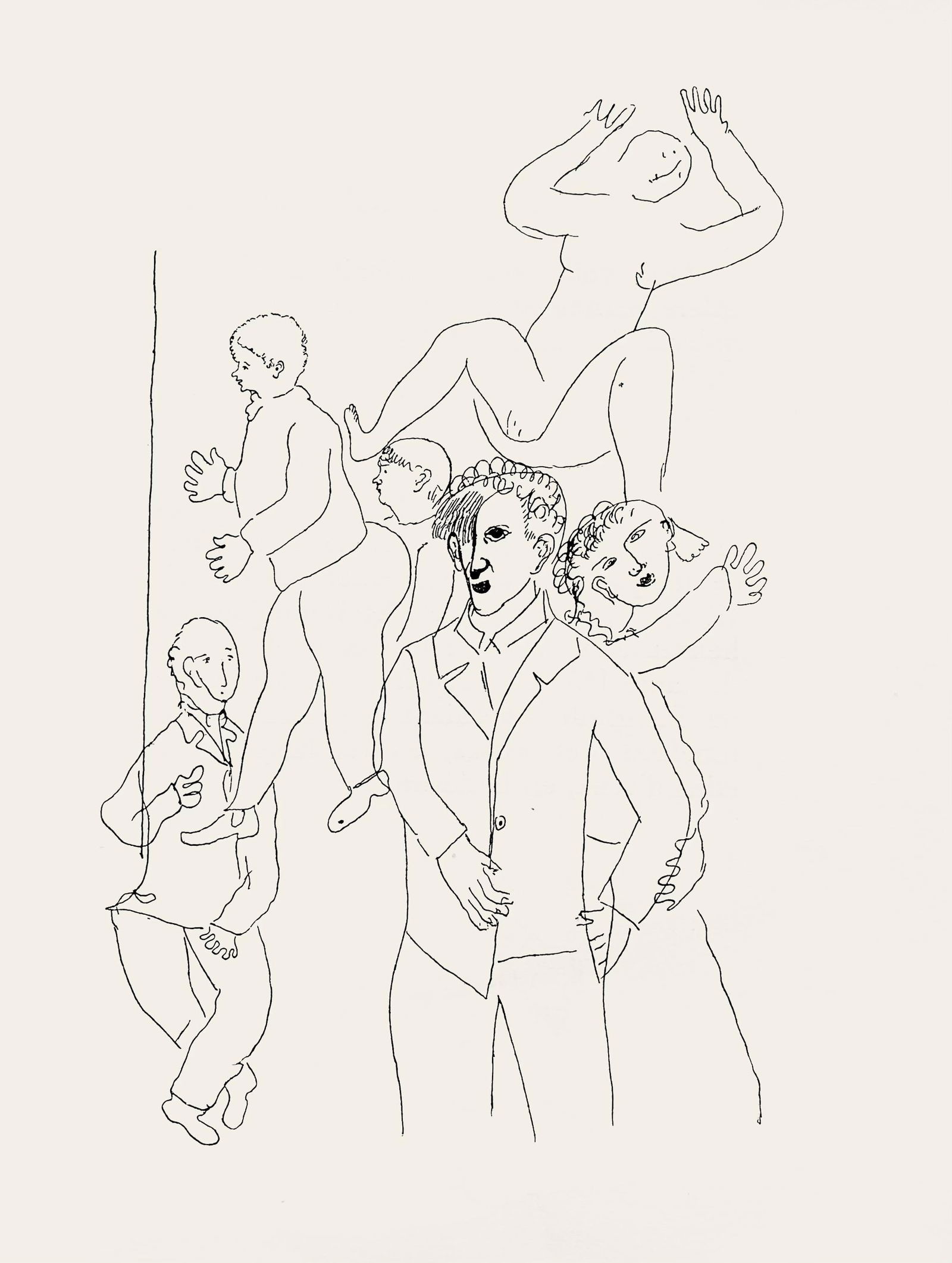 Marc Chagall, Composition, Suite Provinciale avec 92 dessins inedits de Marc Chagall, Limited: Lithograph on velin de Rives paper. Unsigned and unnumbered, as issued. Paper Size: 9.75 x 7.5 inches. Excellent condition, with text on verso, as issued. Notes: From the album, Suite Provinciale avec