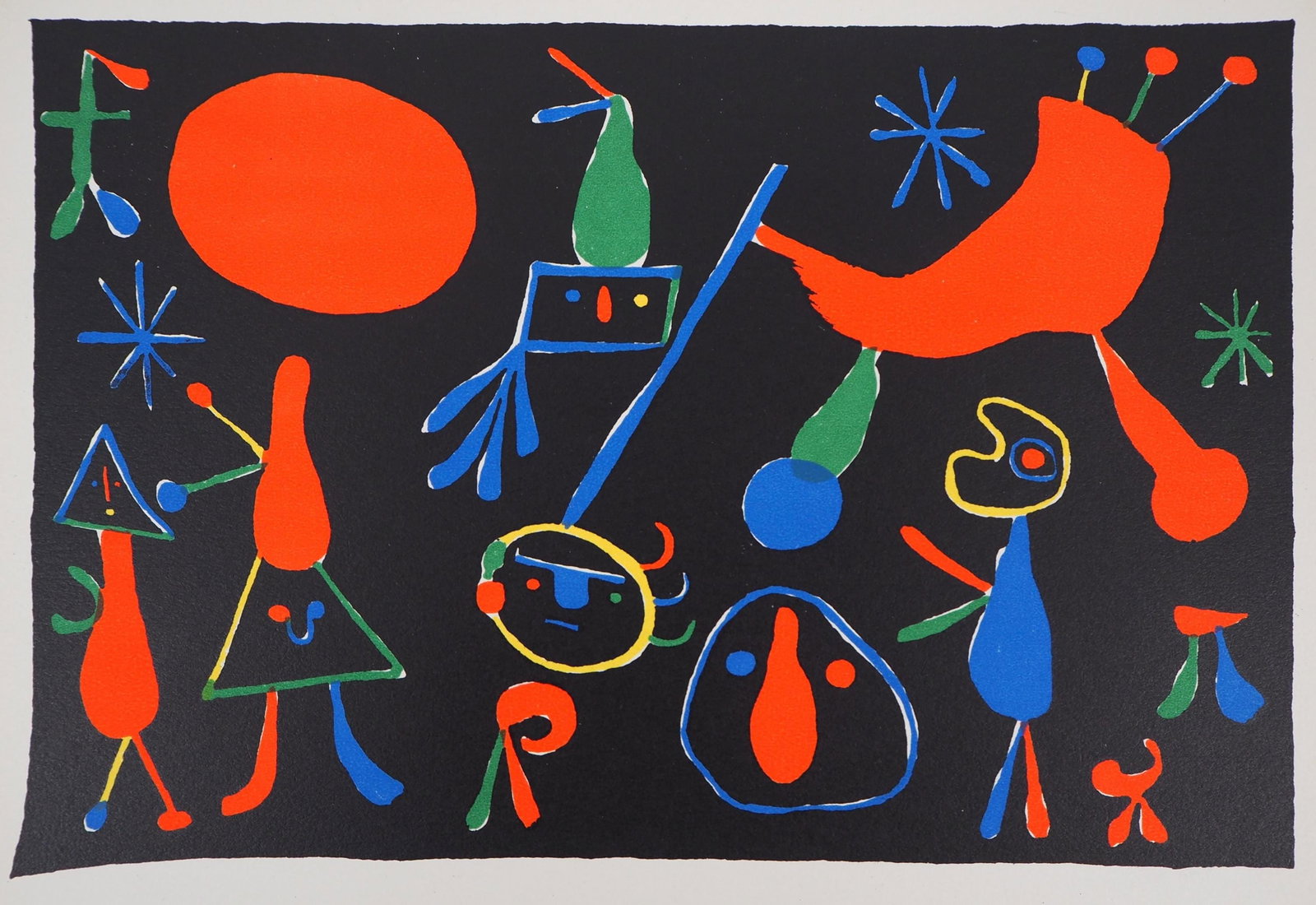 Joan Miro, Composition, Cahiers d'Art, Limited Edition Lithograph (1 of 4)