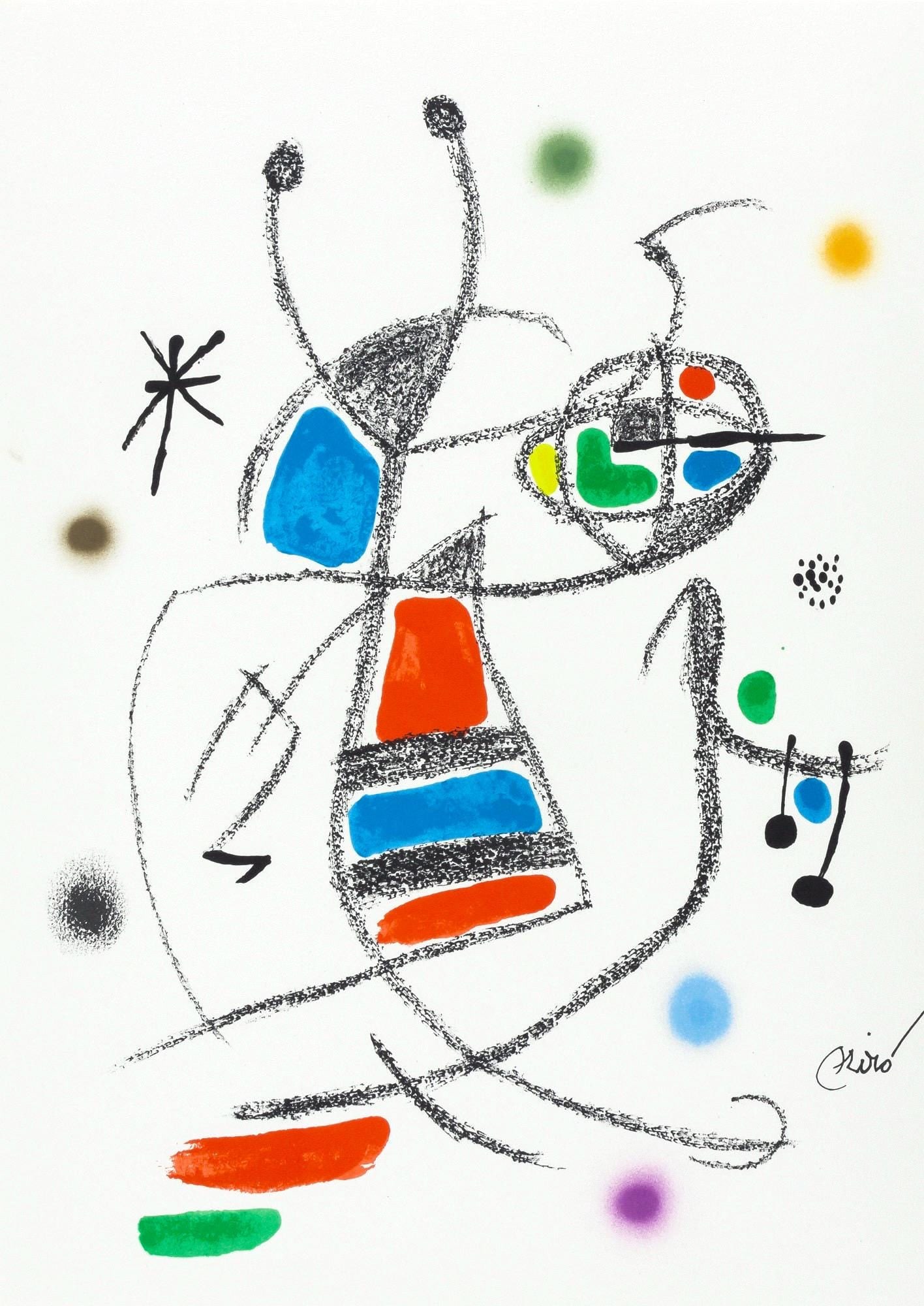 Joan Miro, Composition (Mourlot, 1051-1072), Maravillas con Variaciones acrosticas en el Jardin de (1 of 4)