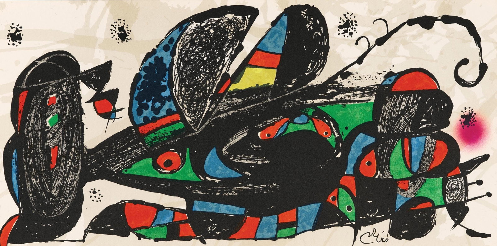 Joan Miro, Composition (Cramer 191; Mourlot 934), Limited Edition Lithograph (1 of 4)
