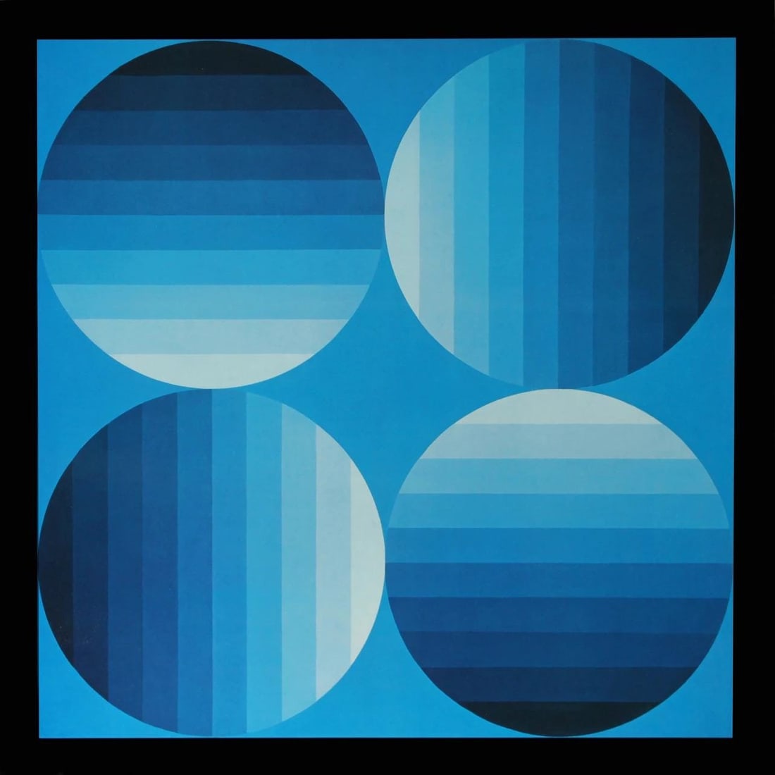 Victor Vasarely, Composition, Progressions II, Limited Edition Heliogravure (1 of 4)
