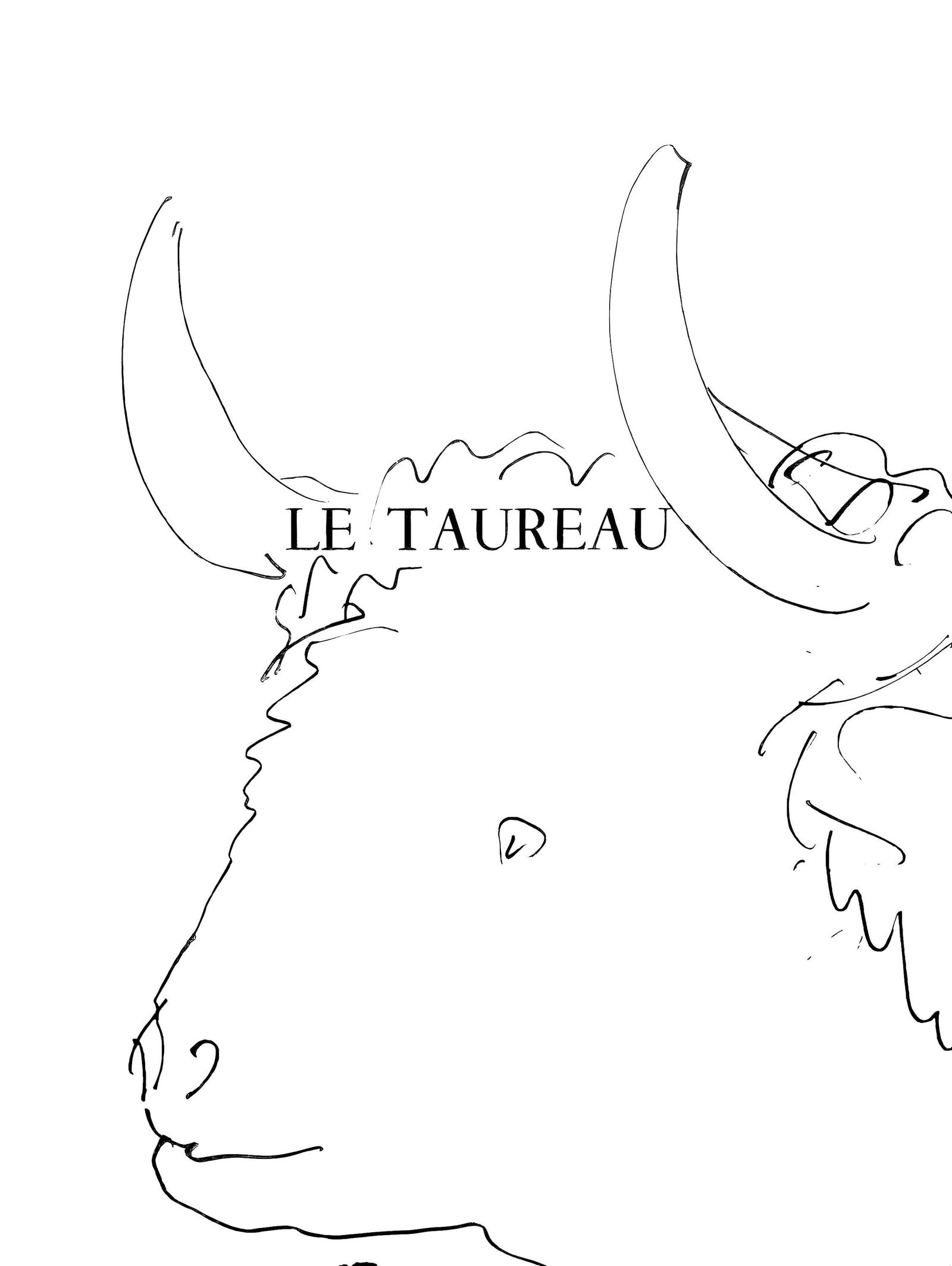 Pablo Picasso, Le taureau (Cramer 84; Johnson/Stein 77), 40 dessins de Picasso en marge du Buffon, (1 of 4)