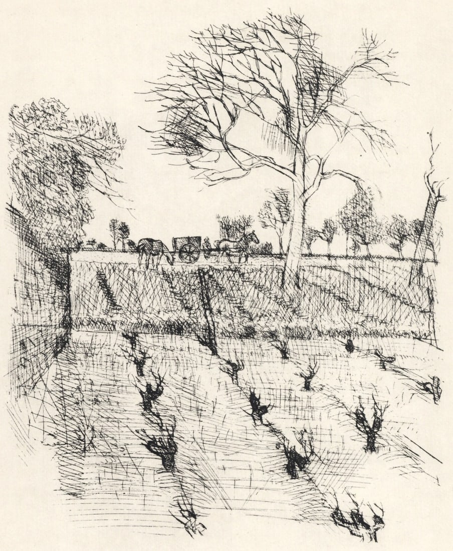 Maurice Brianchon, L'Hiver, Vins, Fleurs et Flammes, Limited Edition Lithograph (1 of 4)